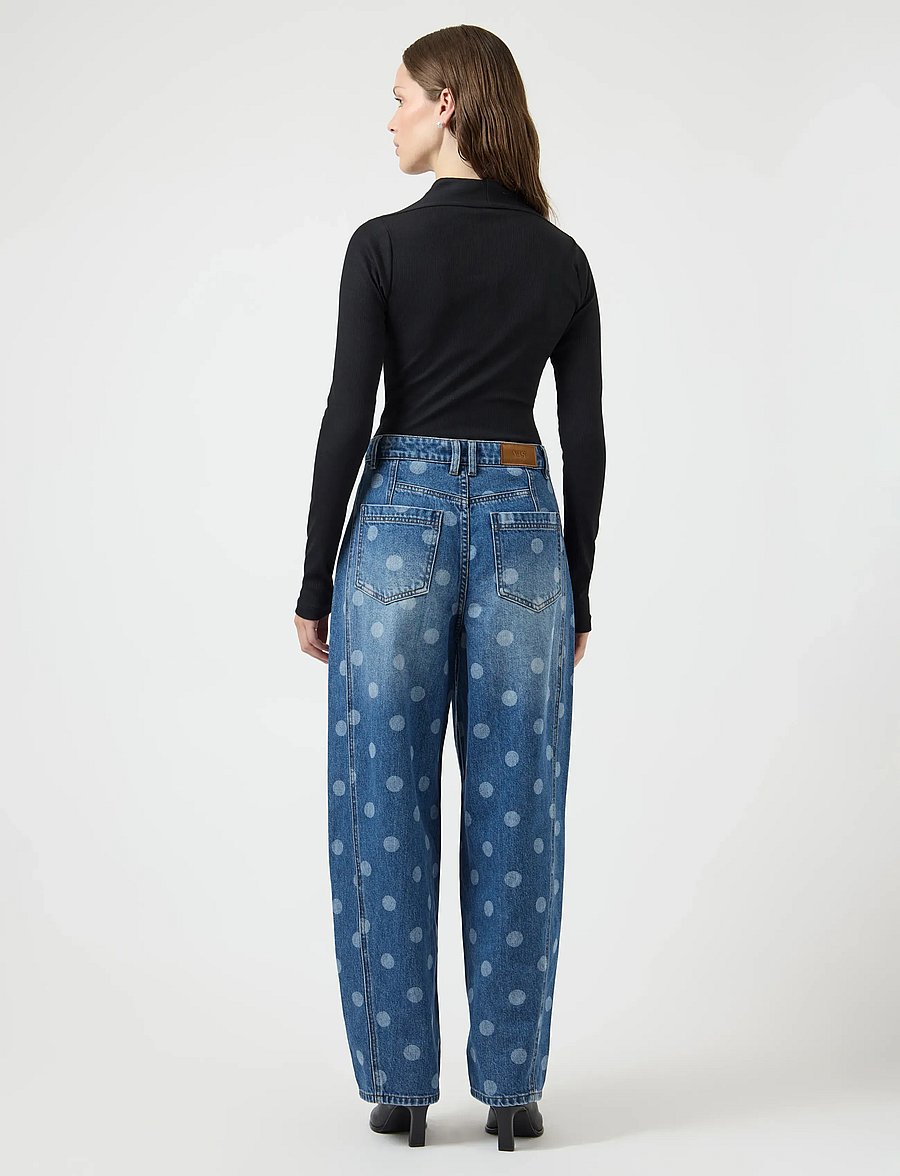 YAS - YASLUA HW BARREL ANKLE JEANS - EX - barrel jeans - medium blue denim - 3