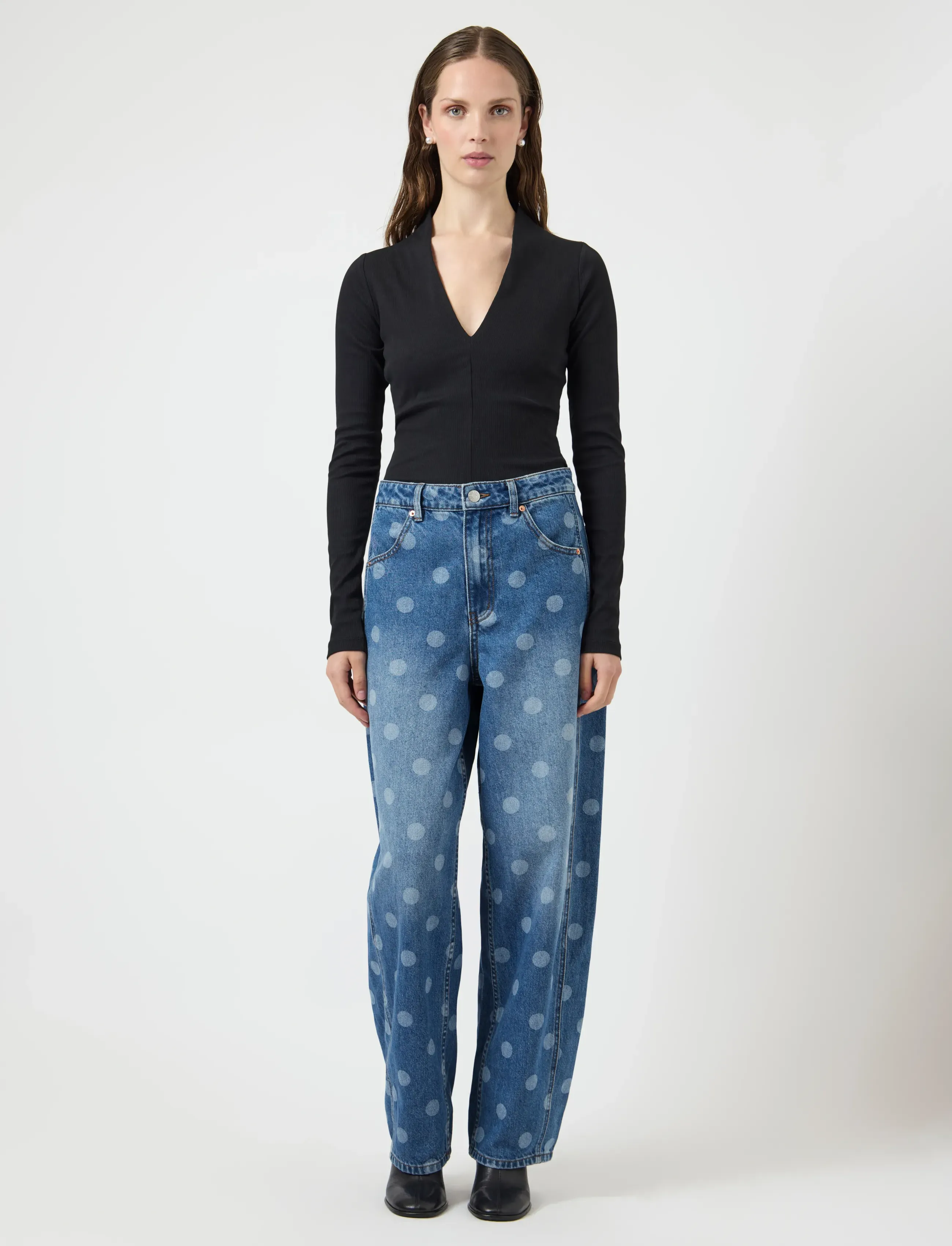 YAS - YASLUA HW BARREL ANKLE JEANS - EX - barrel jeans - medium blue denim - 4