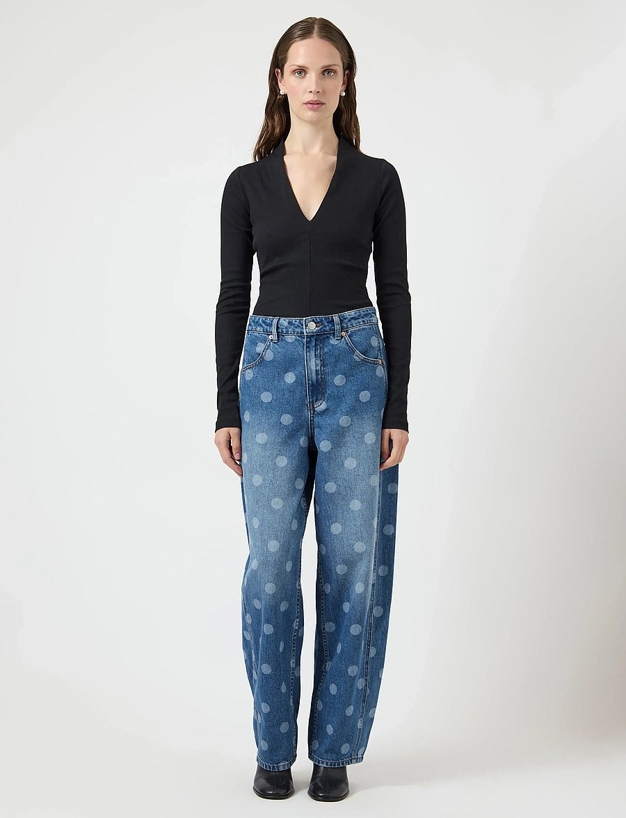 YAS - YASLUA HW BARREL ANKLE JEANS - EX - barrel jeans - medium blue denim - 4