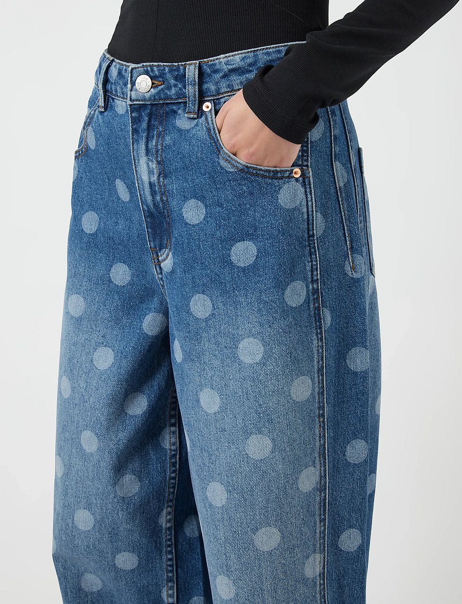 YAS - YASLUA HW BARREL ANKLE JEANS - EX - barrel jeans - medium blue denim - 5