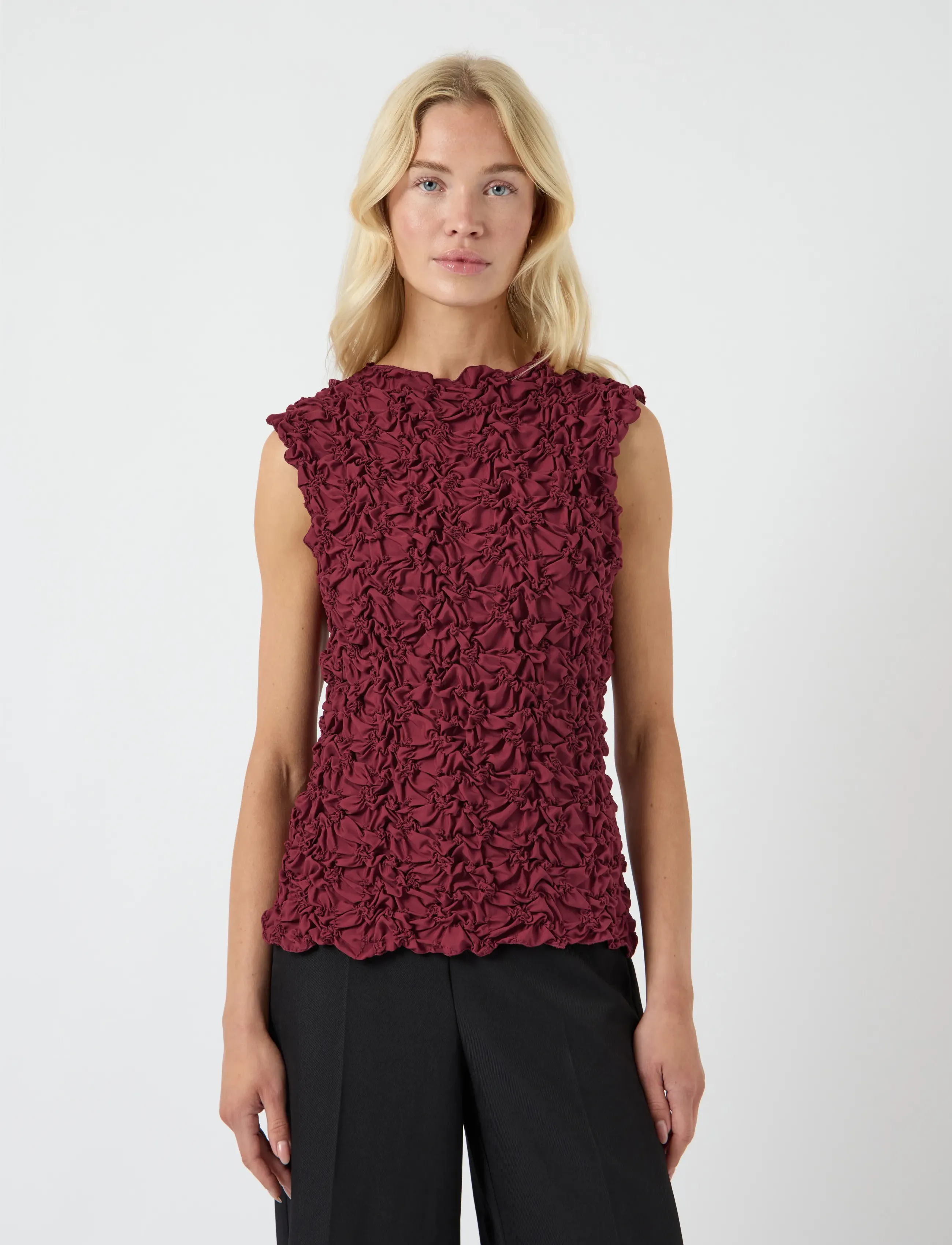 YAS YASMERA SL TOP - EX - Varrukateta pluusid - TIBETAN RED / burgundy