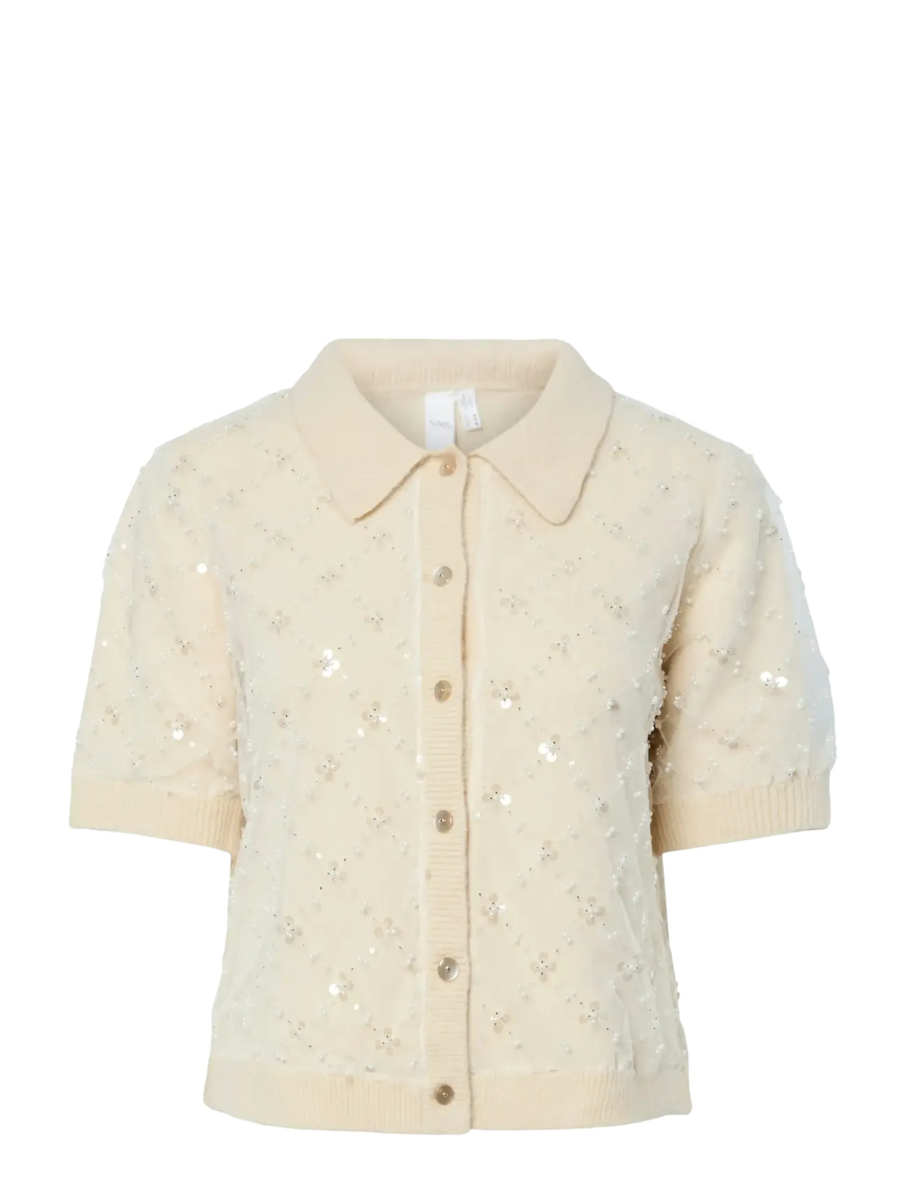 YAS - YASMERILLA SS KNIT CARDIGAN - EX - birch - 1