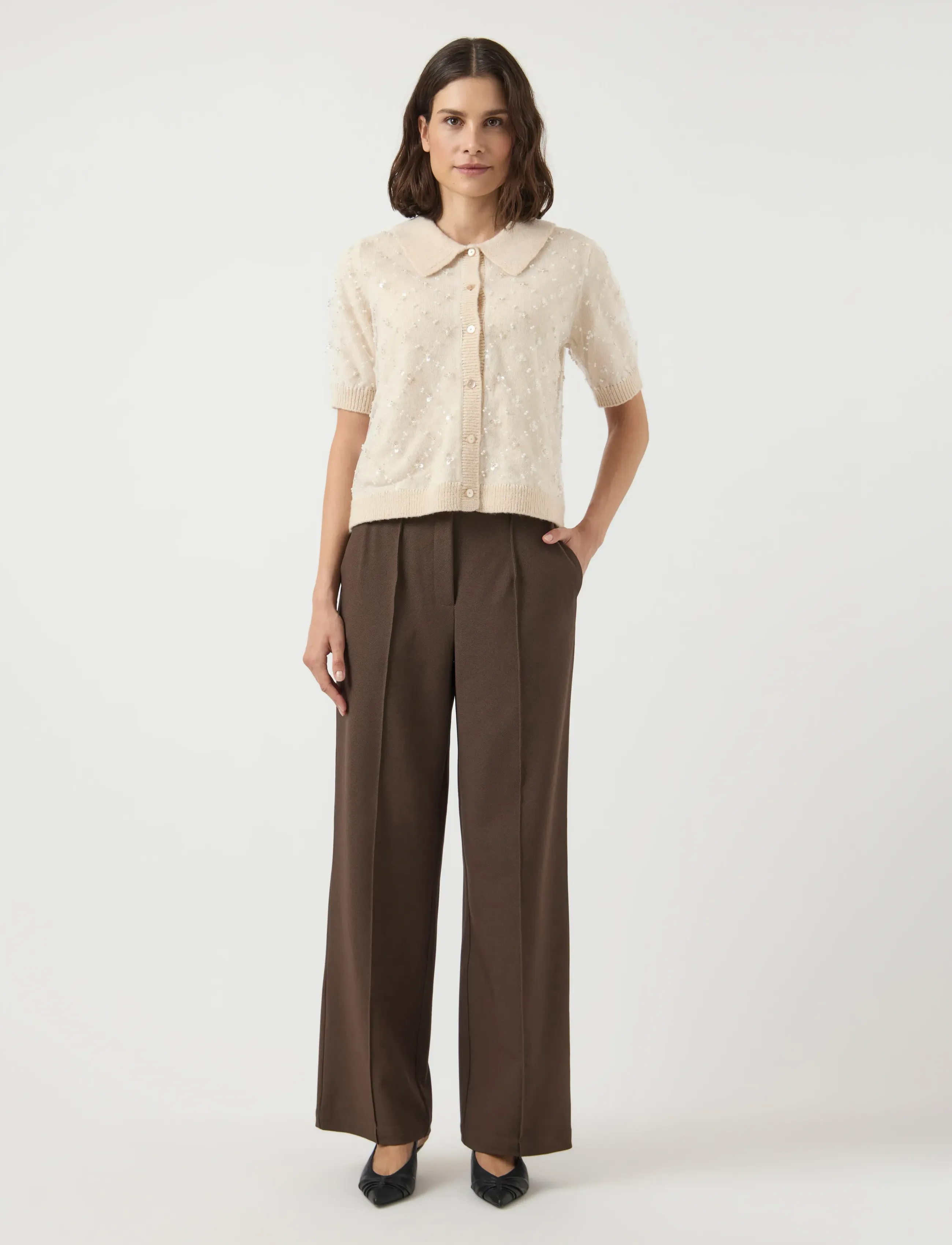 YAS - YASMERILLA SS KNIT CARDIGAN - EX - birch - 5