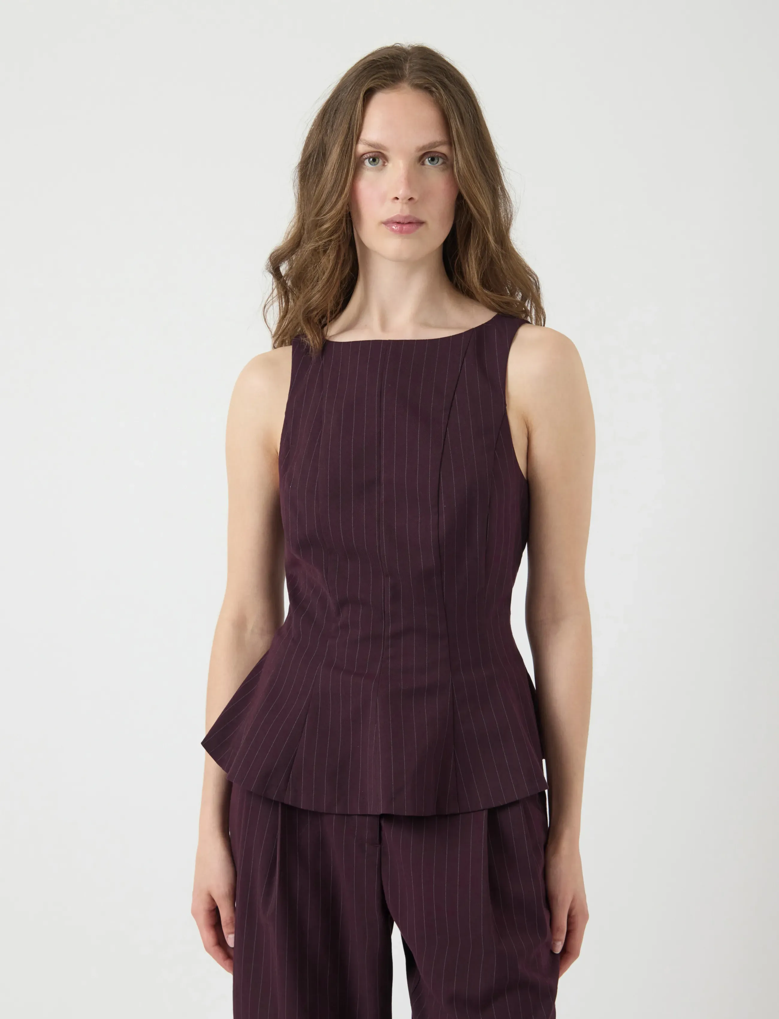 YAS YASBURLA SL TOP - EX - Varrukateta pluusid - PORT ROYALE / burgundy