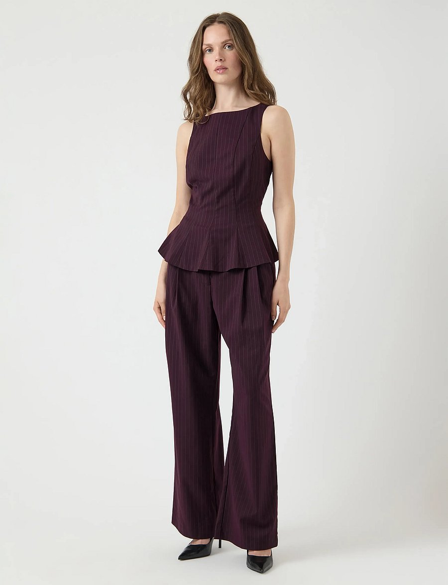 YAS - YASBURLA HMW PANT - EX - hosen mit weitem bein - port royale - 4