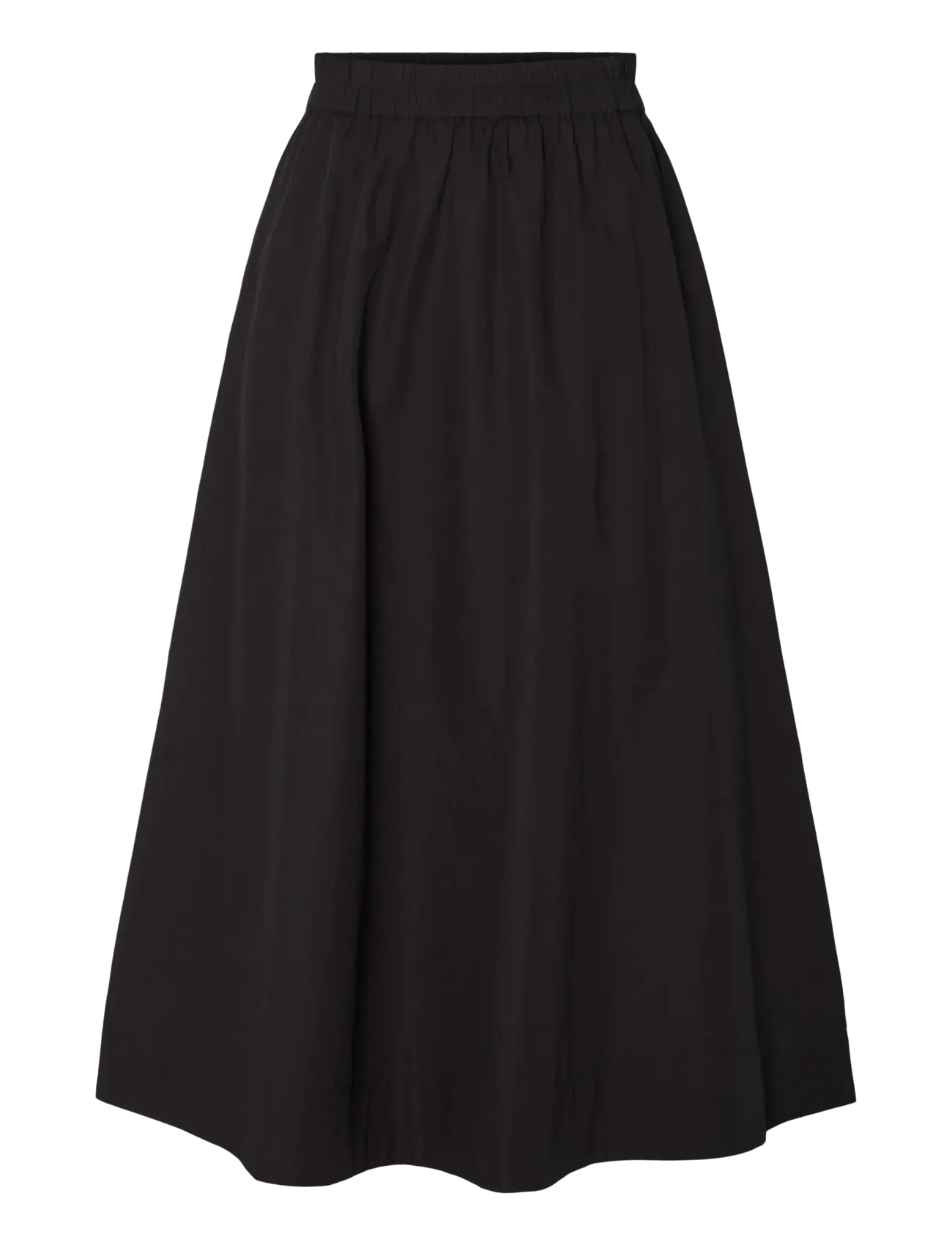 YAS YASCOLEA HW ANKLE SKIRT S. NOOS - Maxi nederdele - BLACK / black