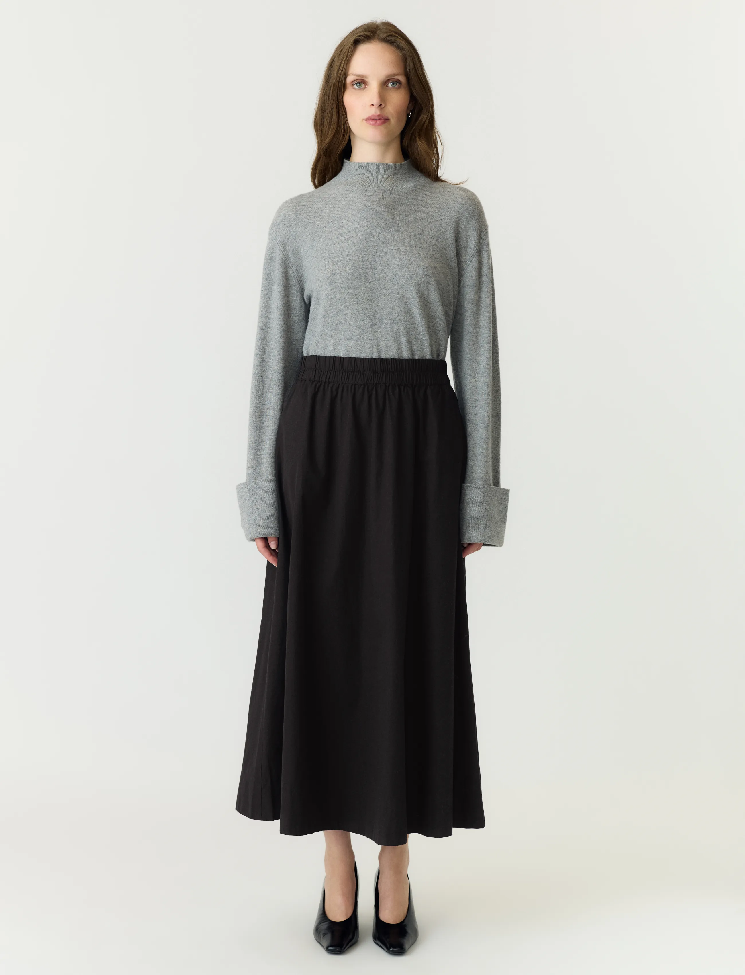 YAS - YASCOLEA HW ANKLE SKIRT S. NOOS - maxi nederdele - black - 4