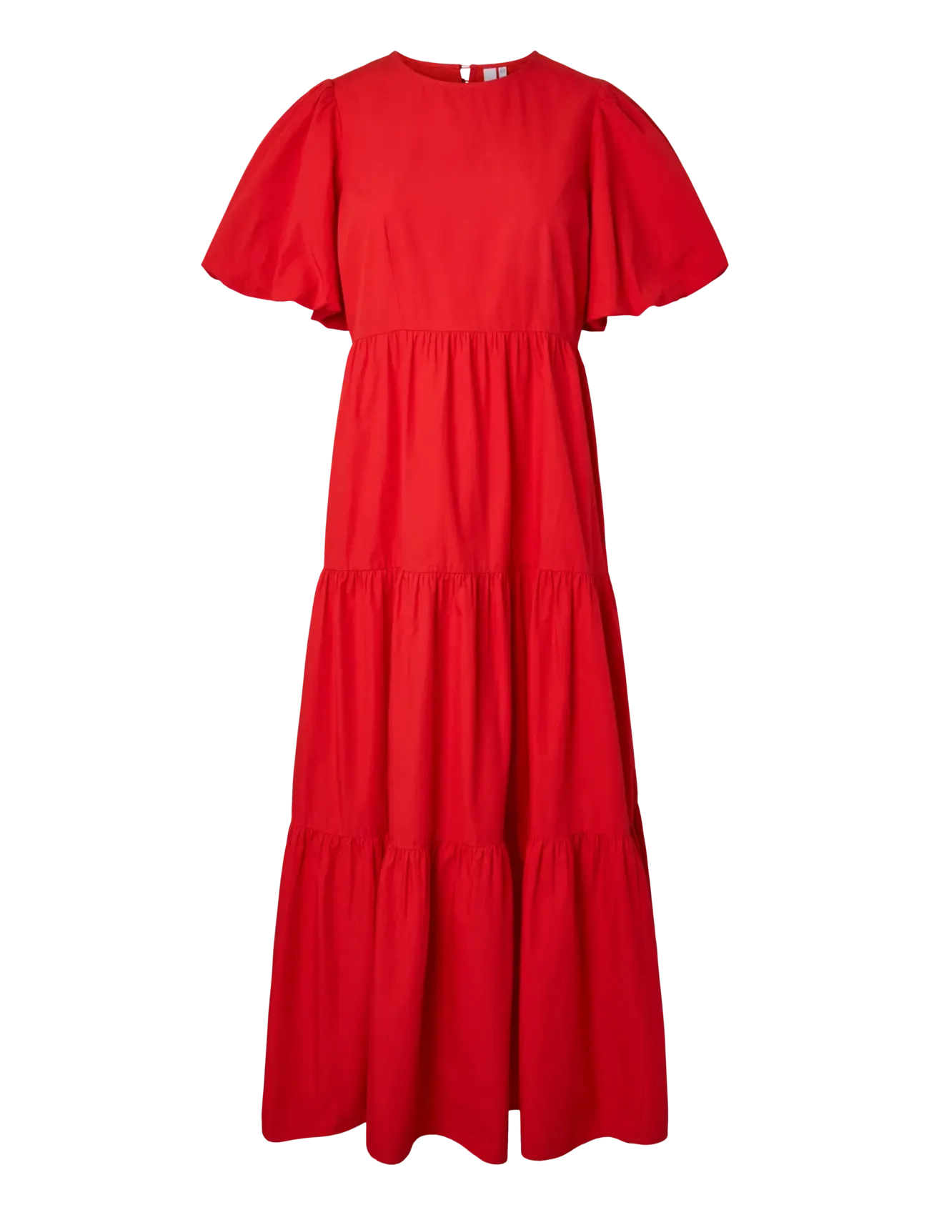 YAS YASCOLEA SS ANKLE DRESS S. NOOS - Y.A.S - FIERY RED / red
