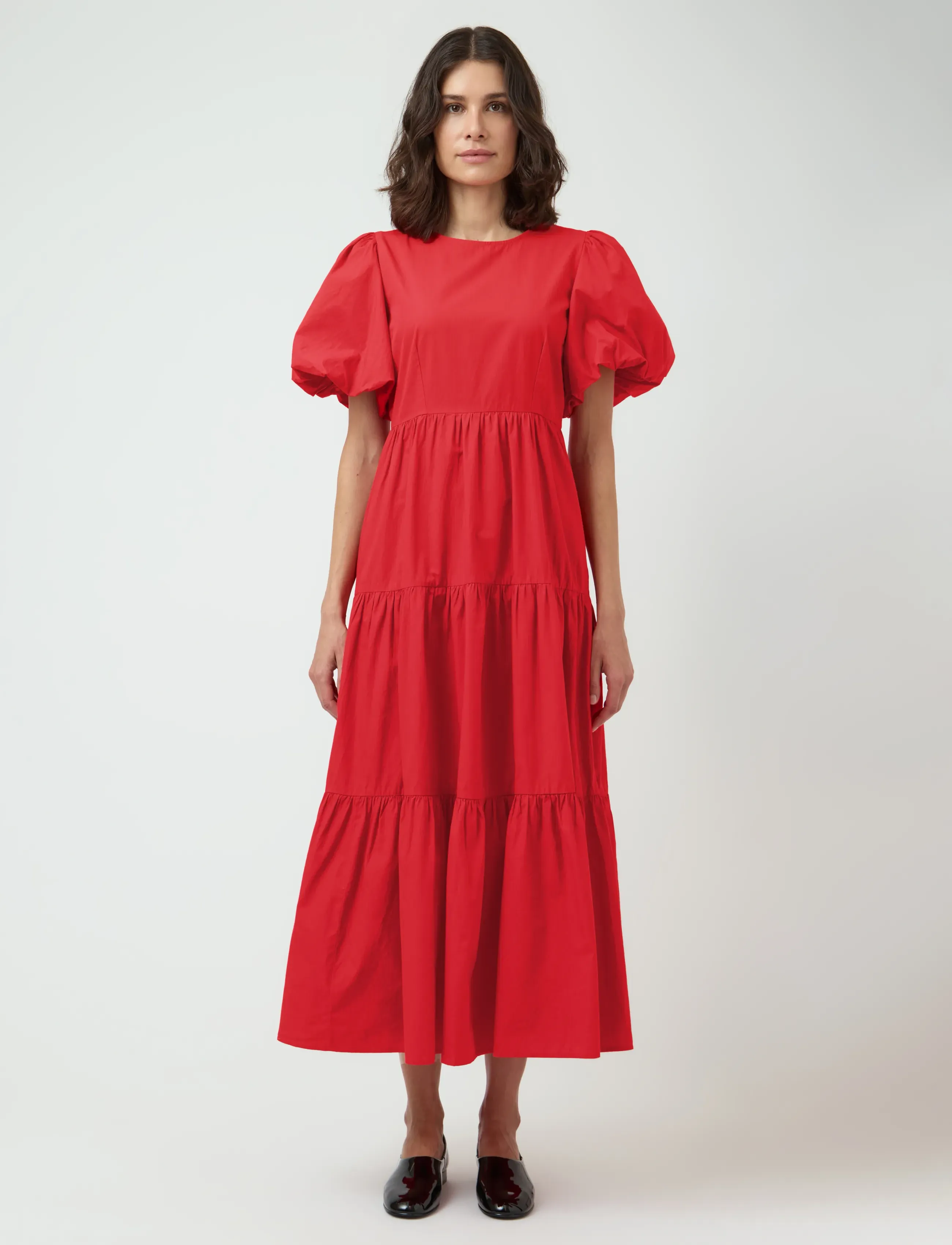 YAS YASCOLEA SS ANKLE DRESS S. NOOS - Alles anzeigen - FIERY RED / red