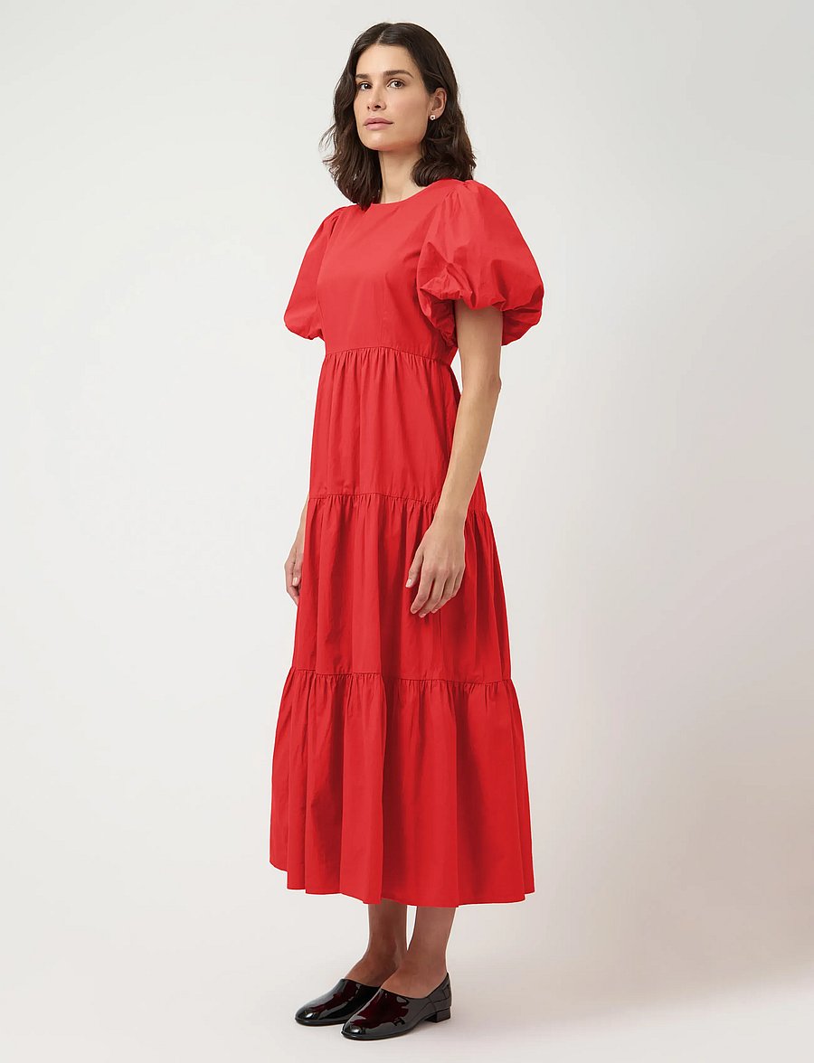 YAS - YASCOLEA SS ANKLE DRESS S. NOOS - sommerkleider - fiery red - 4