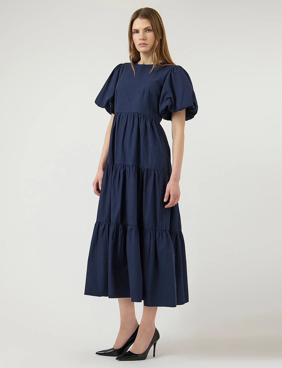 YAS - YASCOLEA SS ANKLE DRESS S. NOOS - sommerkleider - navy blazer - 0