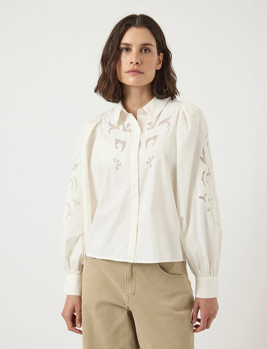 YAS - YASZIMIA LS SHIRT S. NOOS - langærmede skjorter - star white - 0