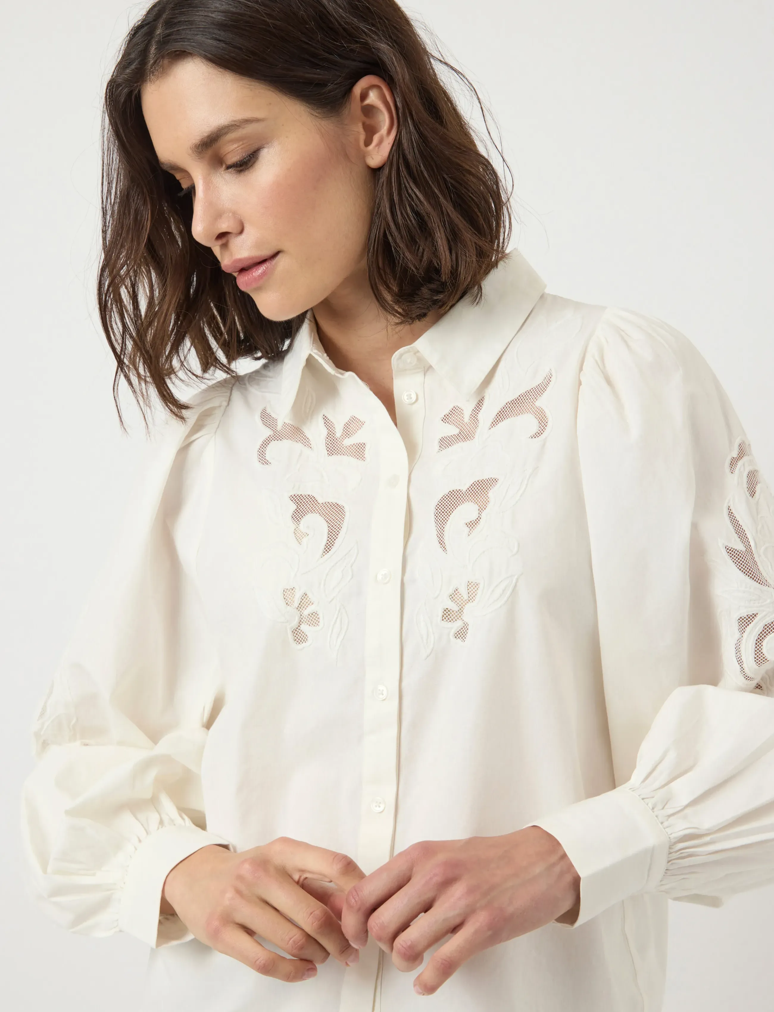 YAS - YASZIMIA LS SHIRT S. NOOS - langærmede skjorter - star white - 4