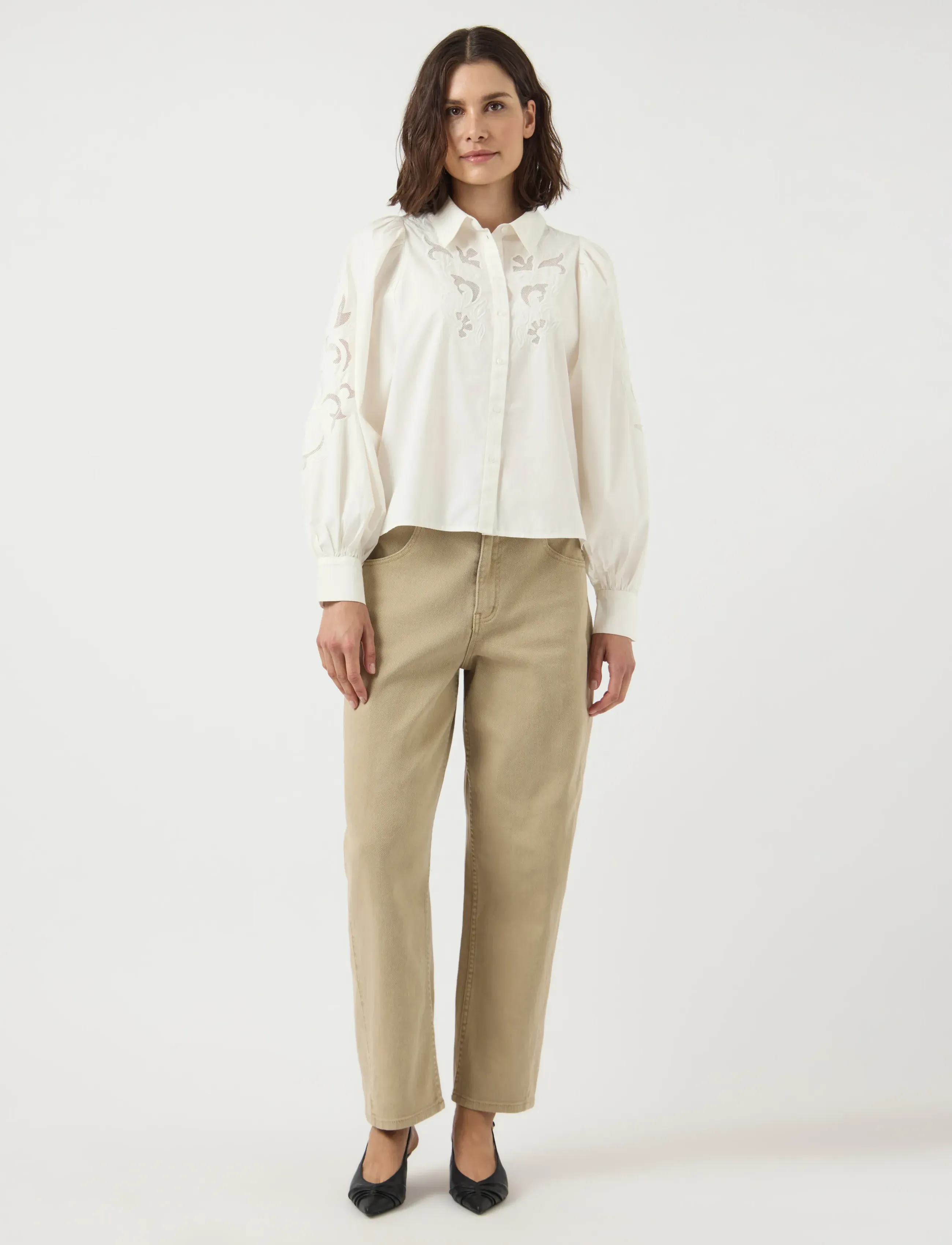 YAS - YASZIMIA LS SHIRT S. NOOS - langærmede skjorter - star white - 5