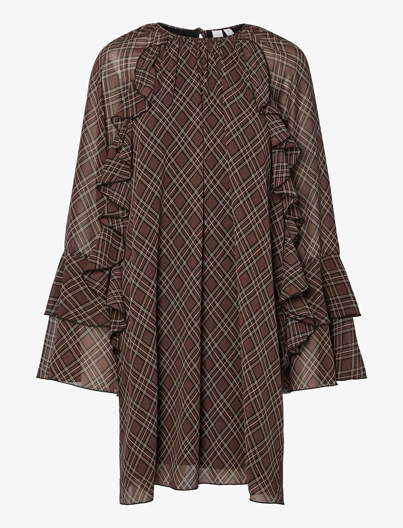 YAS - YASCHECKSY LS DRESS S. - midi kjoler - sassafras - 1