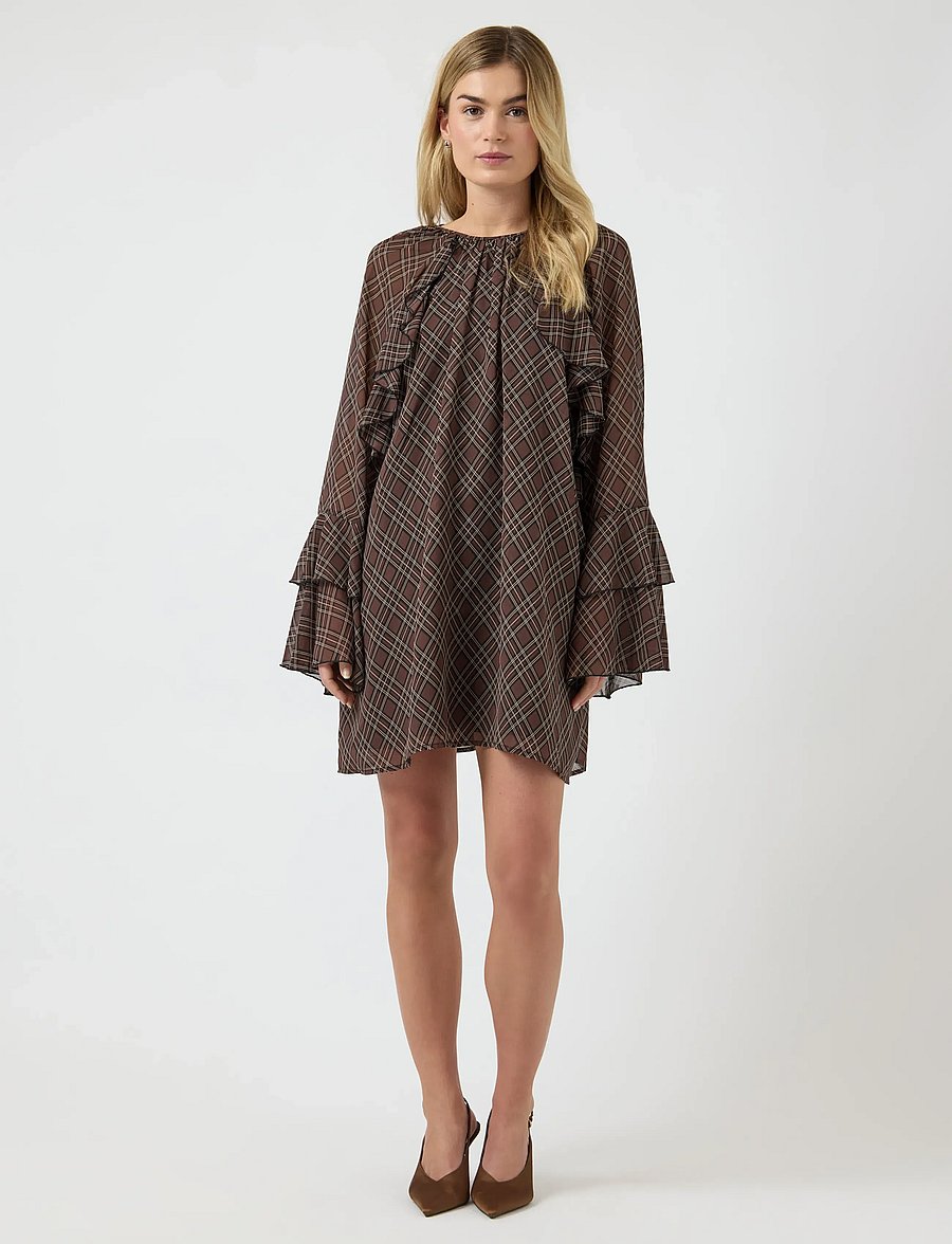 YAS - YASCHECKSY LS DRESS S. - midikleider - sassafras - 0