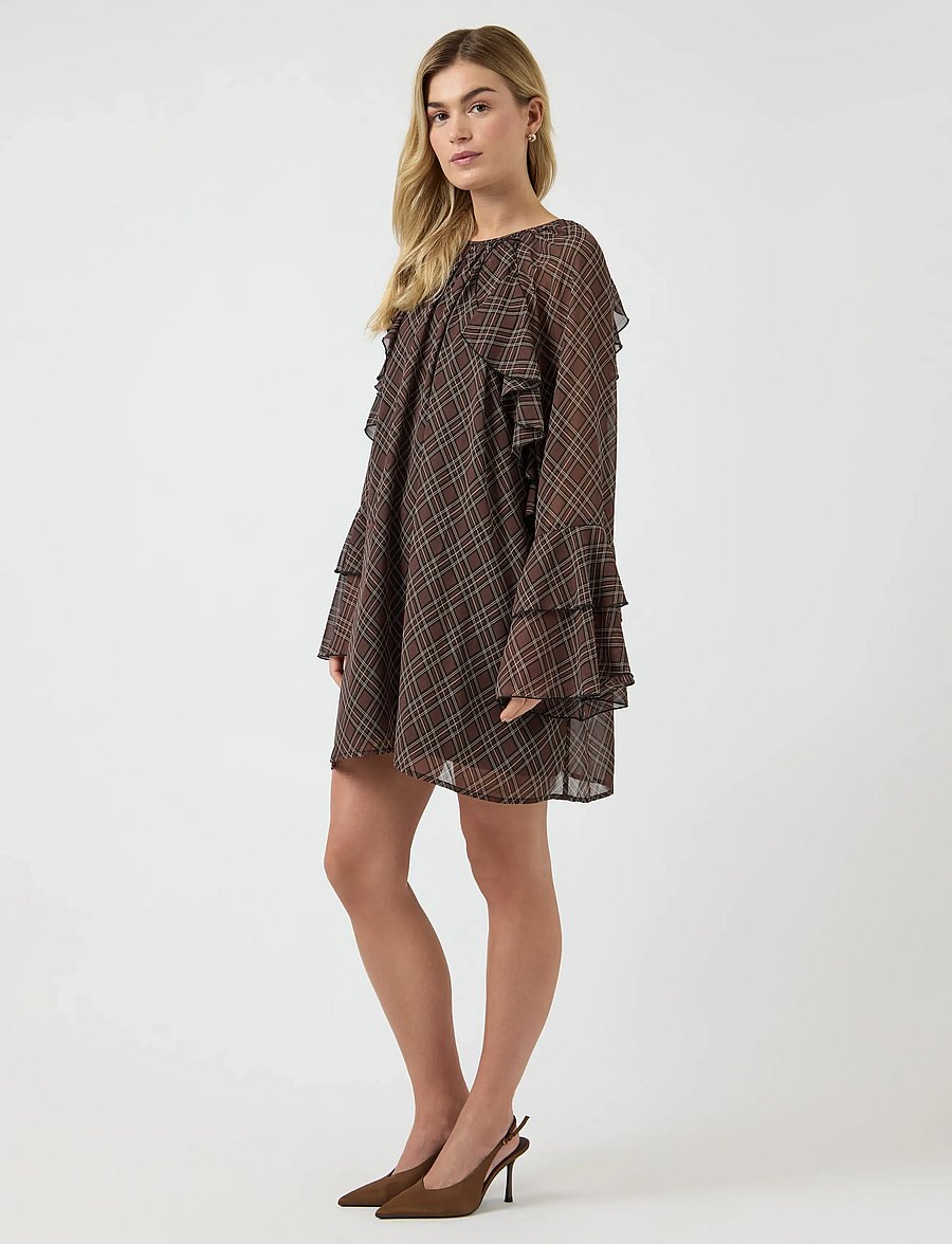 YAS - YASCHECKSY LS DRESS S. - midikleider - sassafras - 5