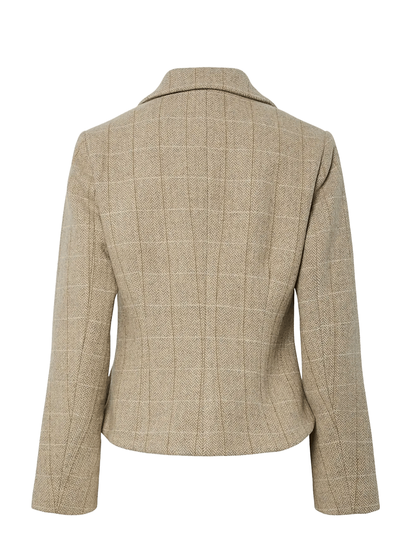 YAS - YASTHELA LS WOOL BLEND SHORT JACKET - EX - Ühes joones nööpidega bleiserid - taupe gray - 2