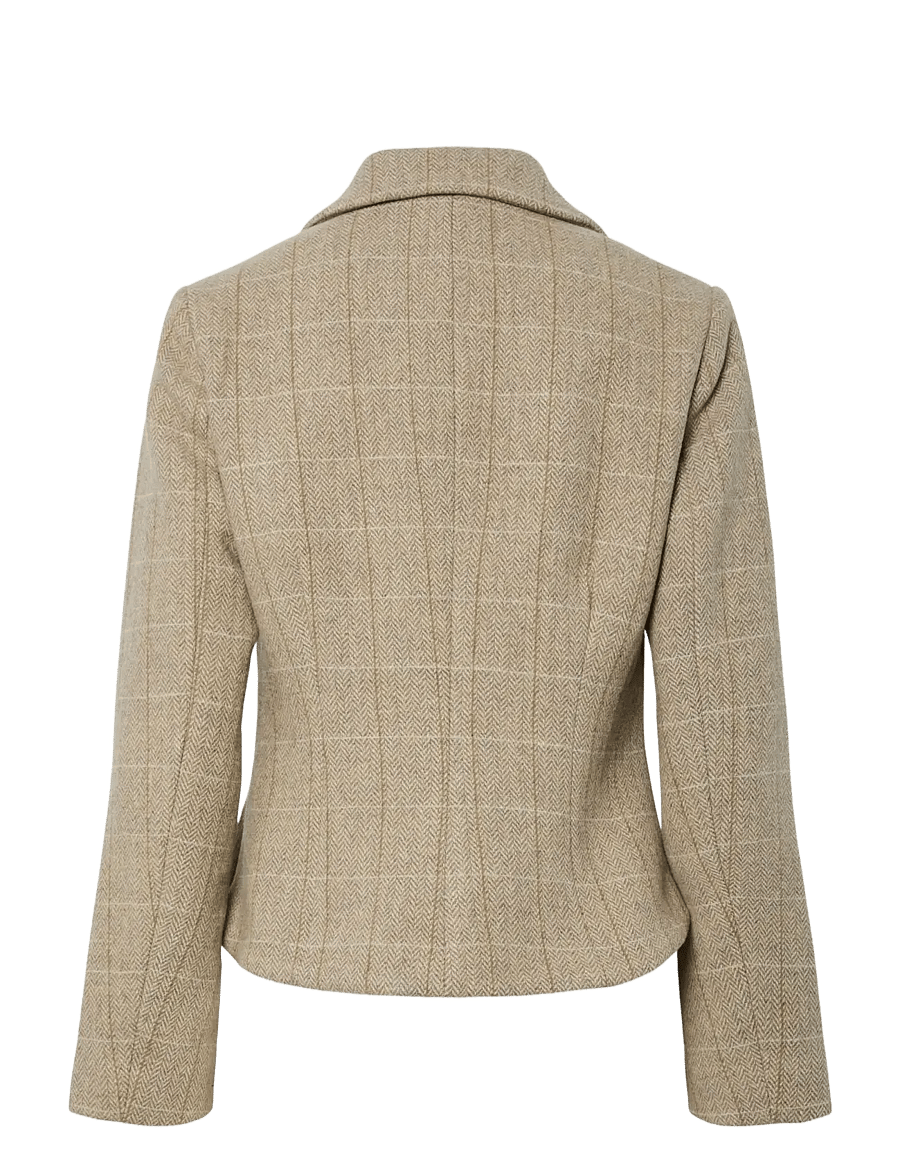 YAS - YASTHELA LS WOOL BLEND SHORT JACKET - EX - taupe gray - 2