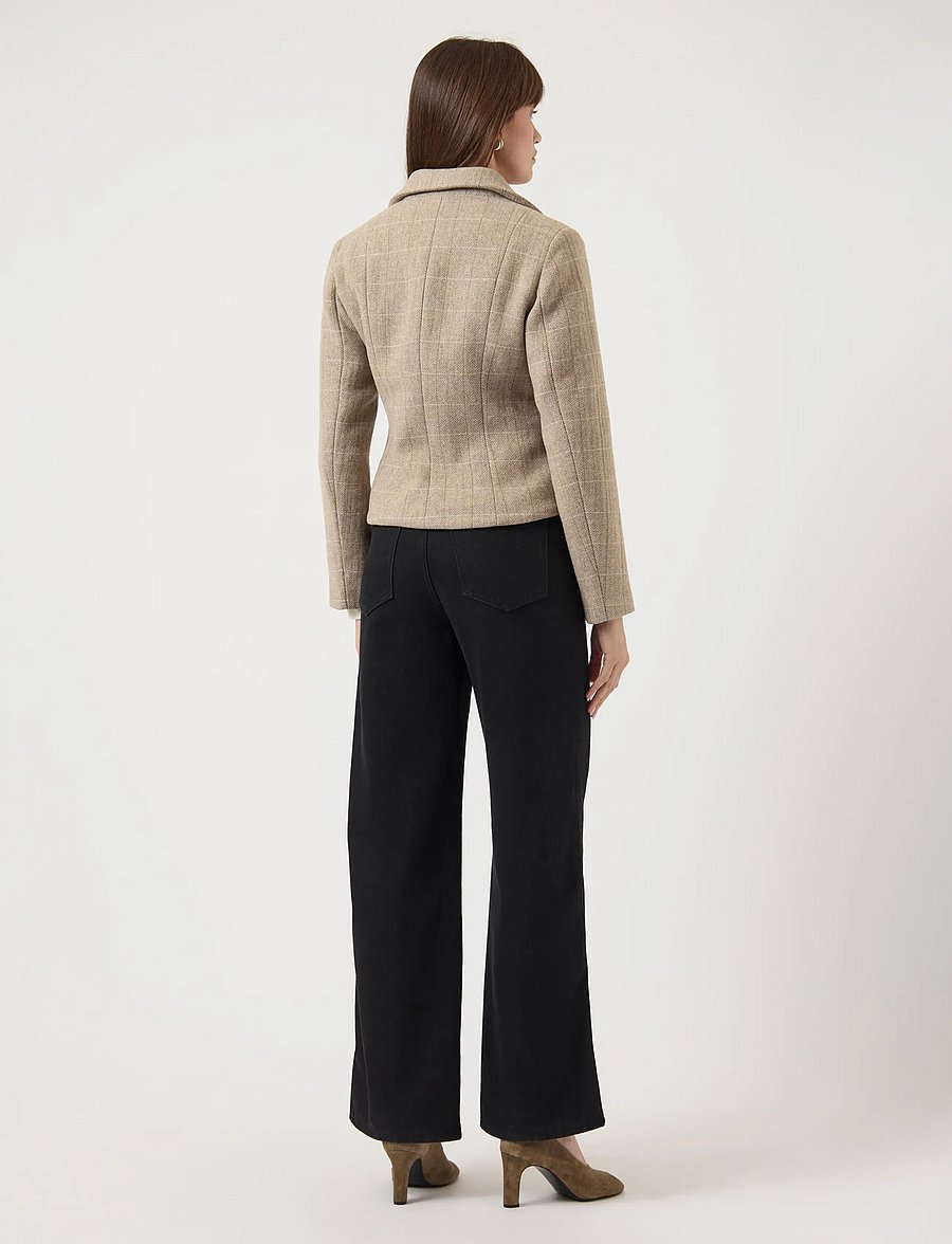 YAS - YASTHELA LS WOOL BLEND SHORT JACKET - EX - taupe gray - 3