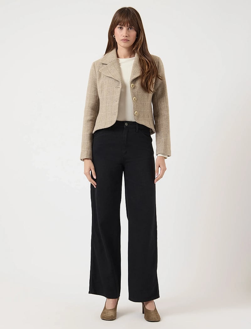 YAS - YASTHELA LS WOOL BLEND SHORT JACKET - EX - Ühes joones nööpidega bleiserid - taupe gray - 4