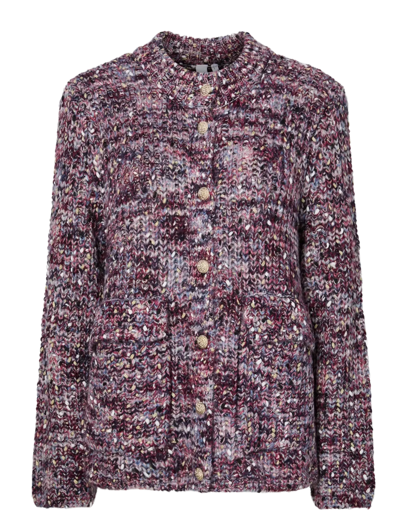 YAS YASLIBBA LS KNIT CARDIGAN S. - Cardigans - BIRCH / purple