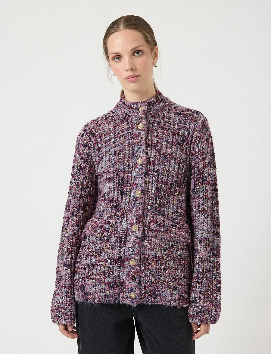 YAS - YASLIBBA LS KNIT CARDIGAN S. - kardiganid - birch - 0