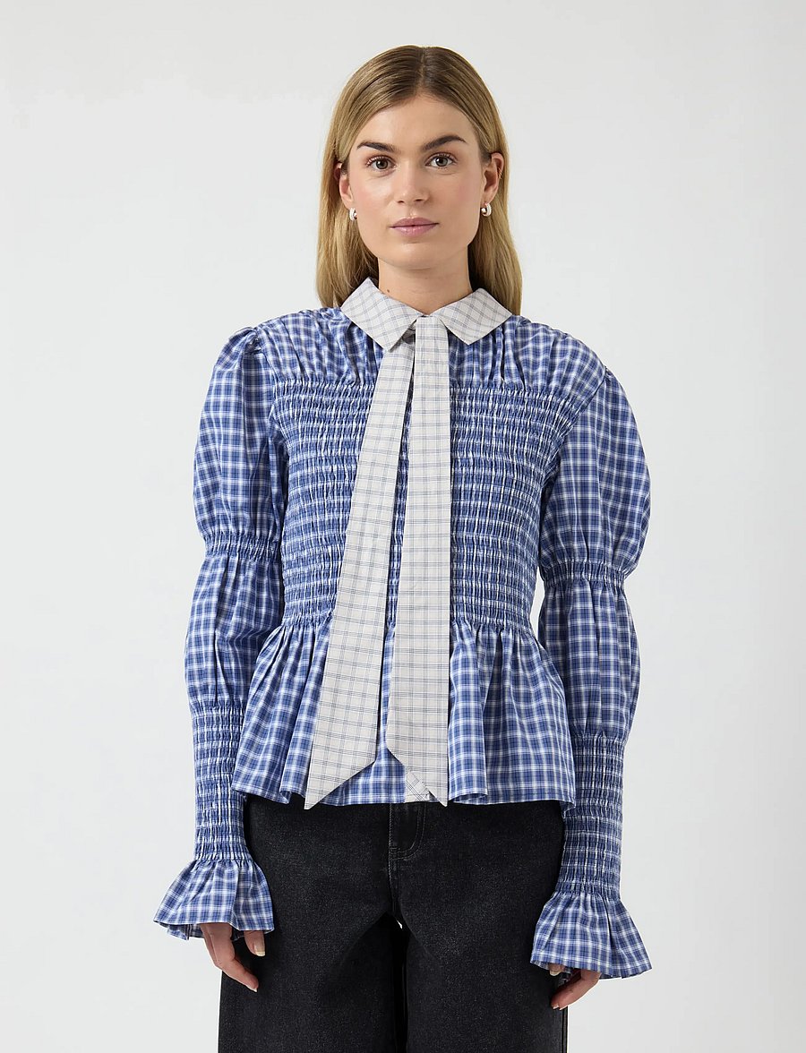 YAS - YASBEKKA LS SMOCK SHIRT - langärmlige hemden - navy blazer - 0