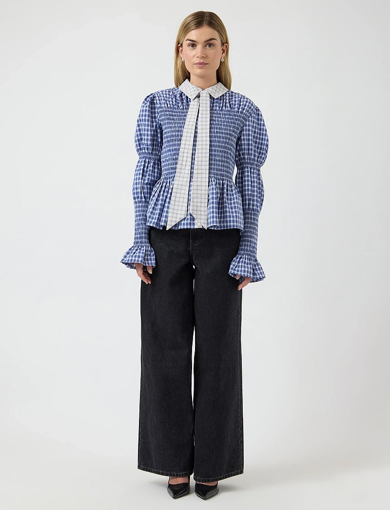 YAS - YASBEKKA LS SMOCK SHIRT - long-sleeved shirts - navy blazer - 4