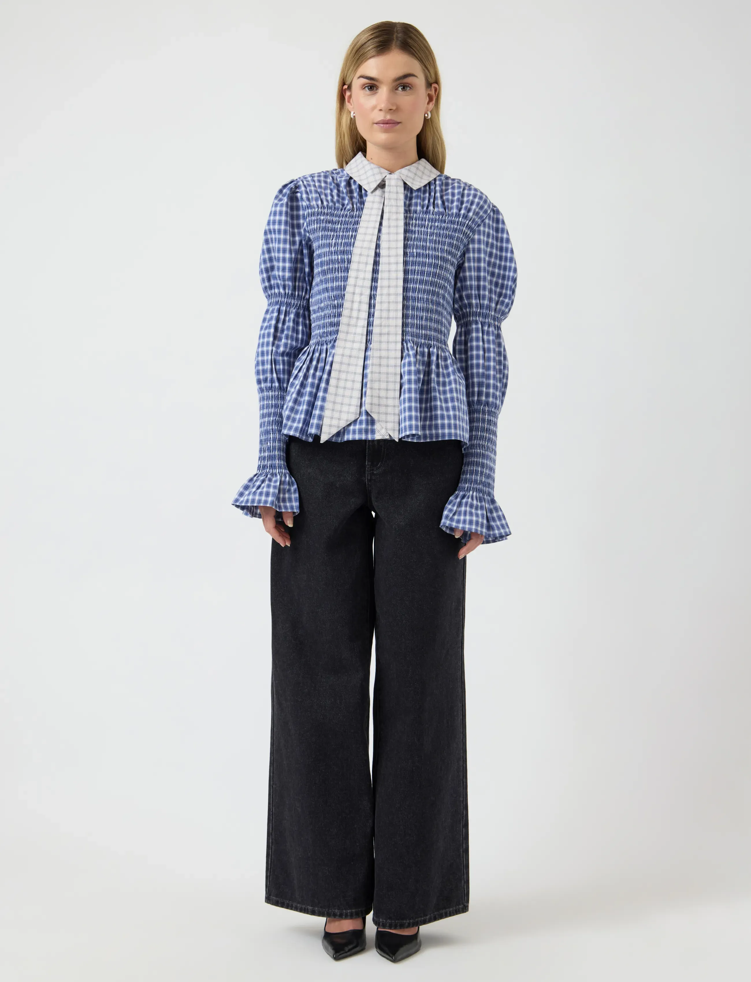 YAS - YASBEKKA LS SMOCK SHIRT - long-sleeved shirts - navy blazer - 4