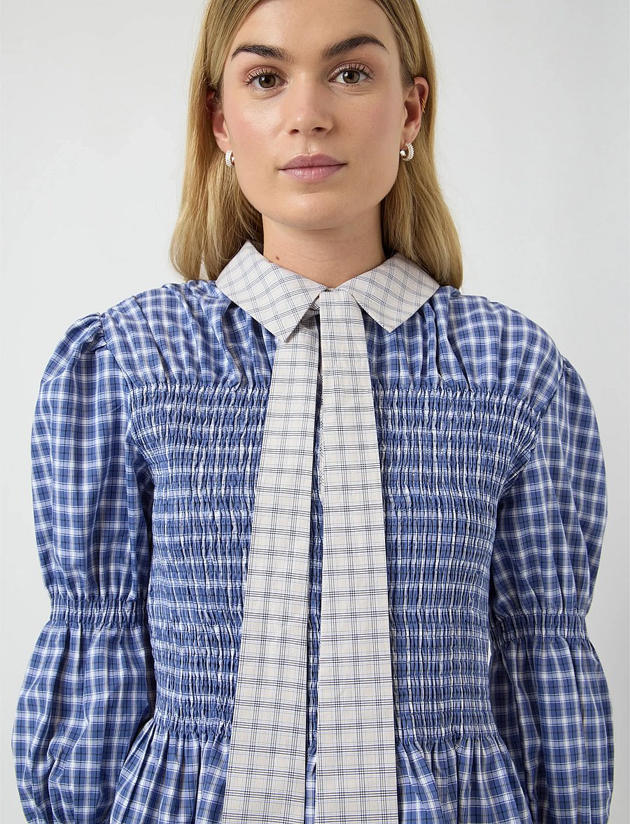 YAS - YASBEKKA LS SMOCK SHIRT - langärmlige hemden - navy blazer - 5