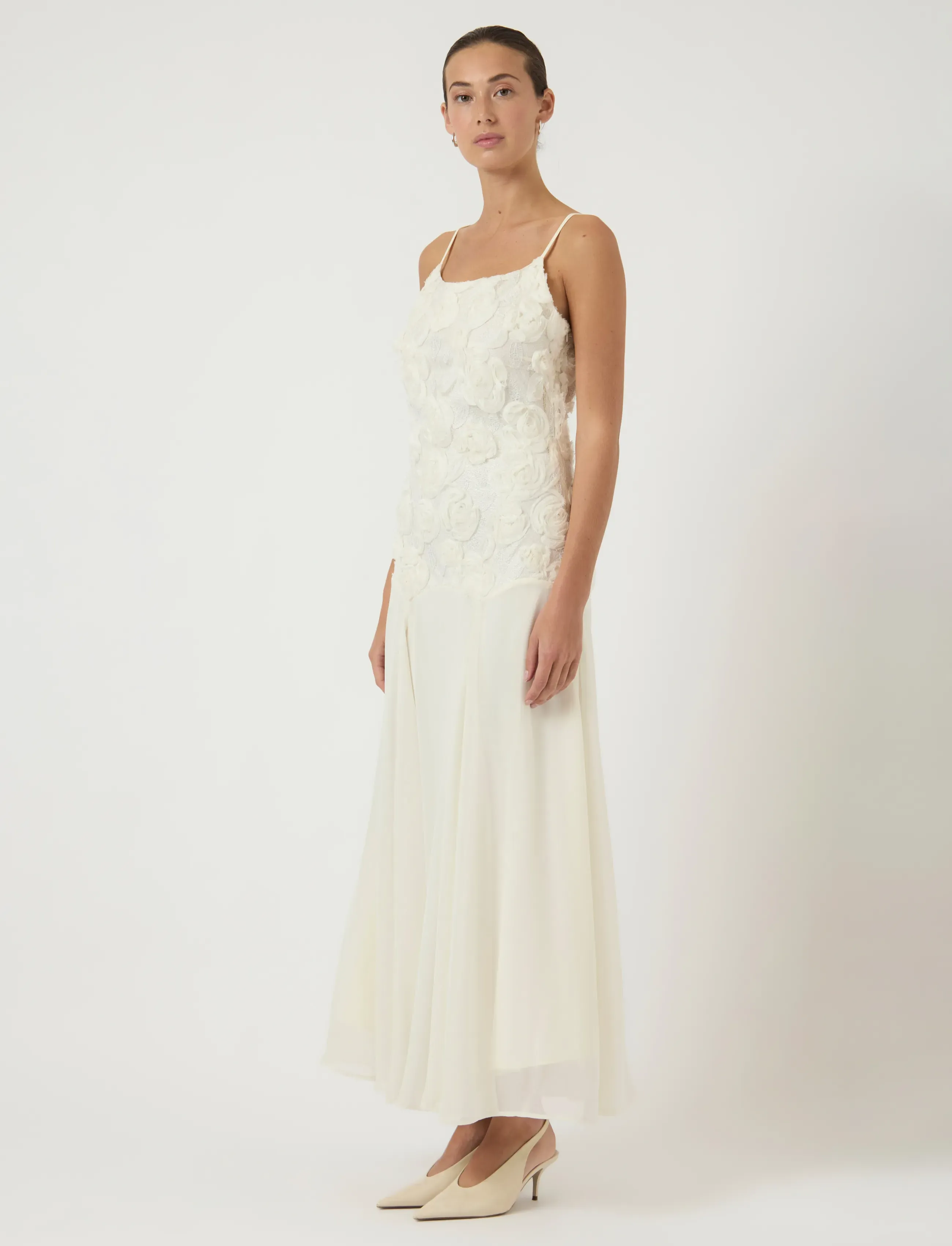 YAS - YASFEODORA STRAP MAXI DRESS - CELEB - maxiklänningar - gardenia - 4