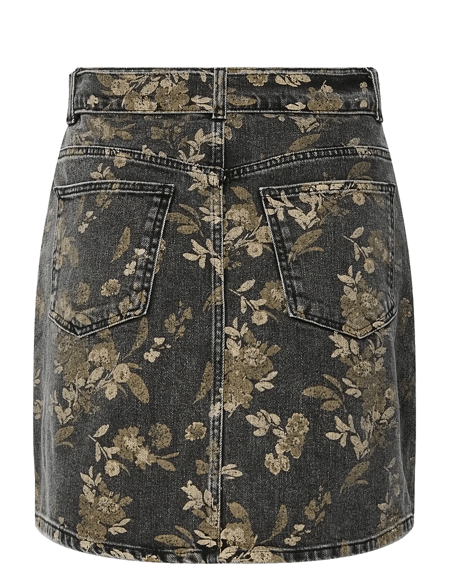 YAS - YASTAUPERA HW DENIM SKIRT - EX - jeansröcke - taupe gray - 2