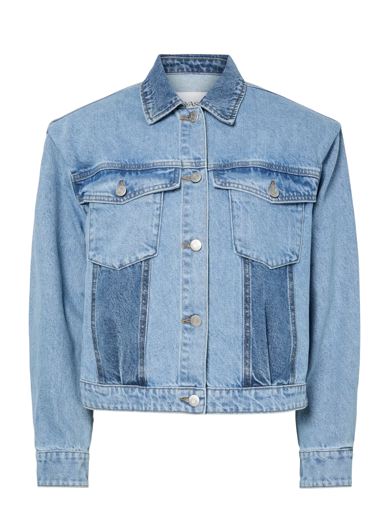 YAS YASFARO LS DENIM JACKET S. - Kläder - LIGHT BLUE DENIM / blue