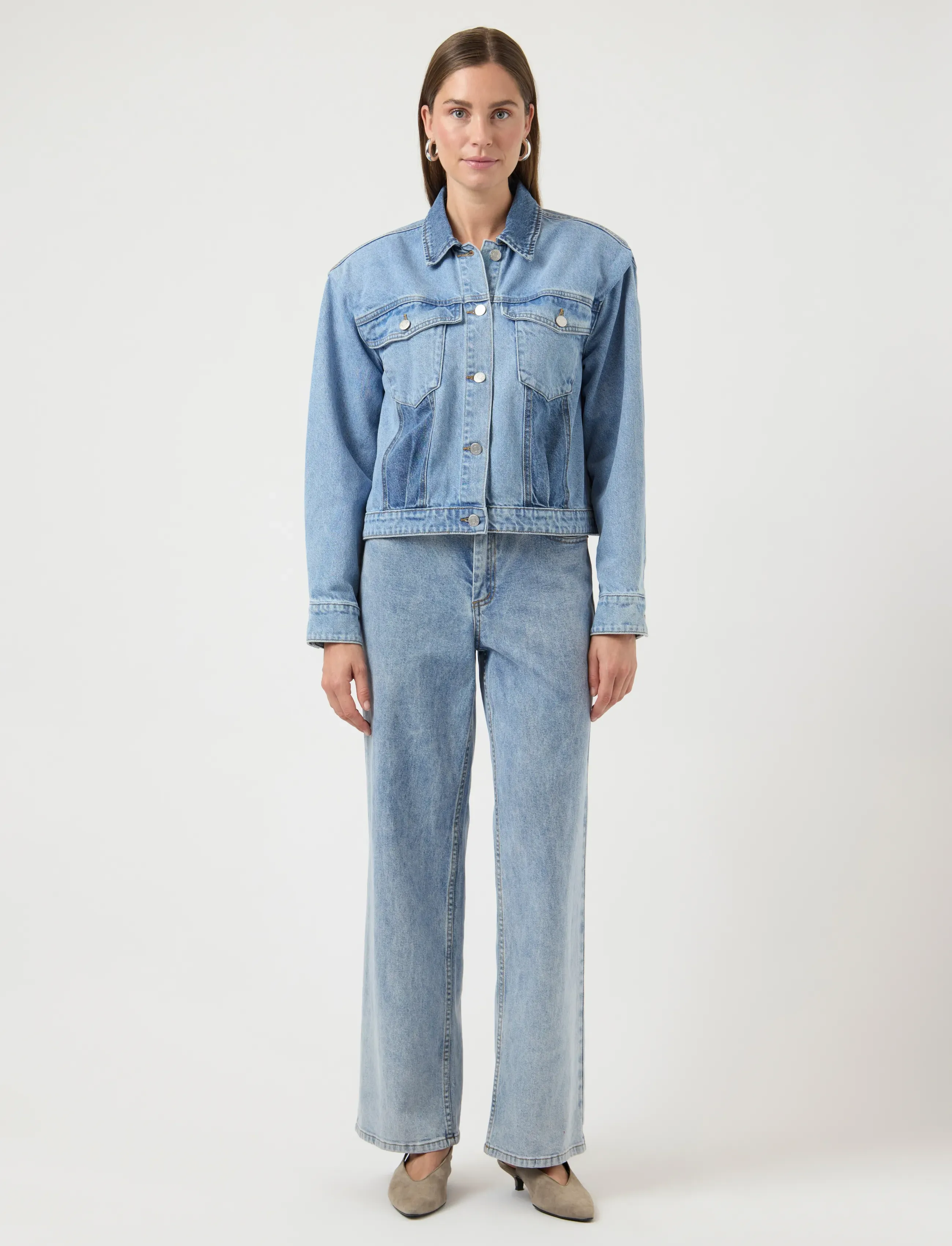 YAS - YASFARO LS DENIM JACKET S. - Üleriided - light blue denim - 4