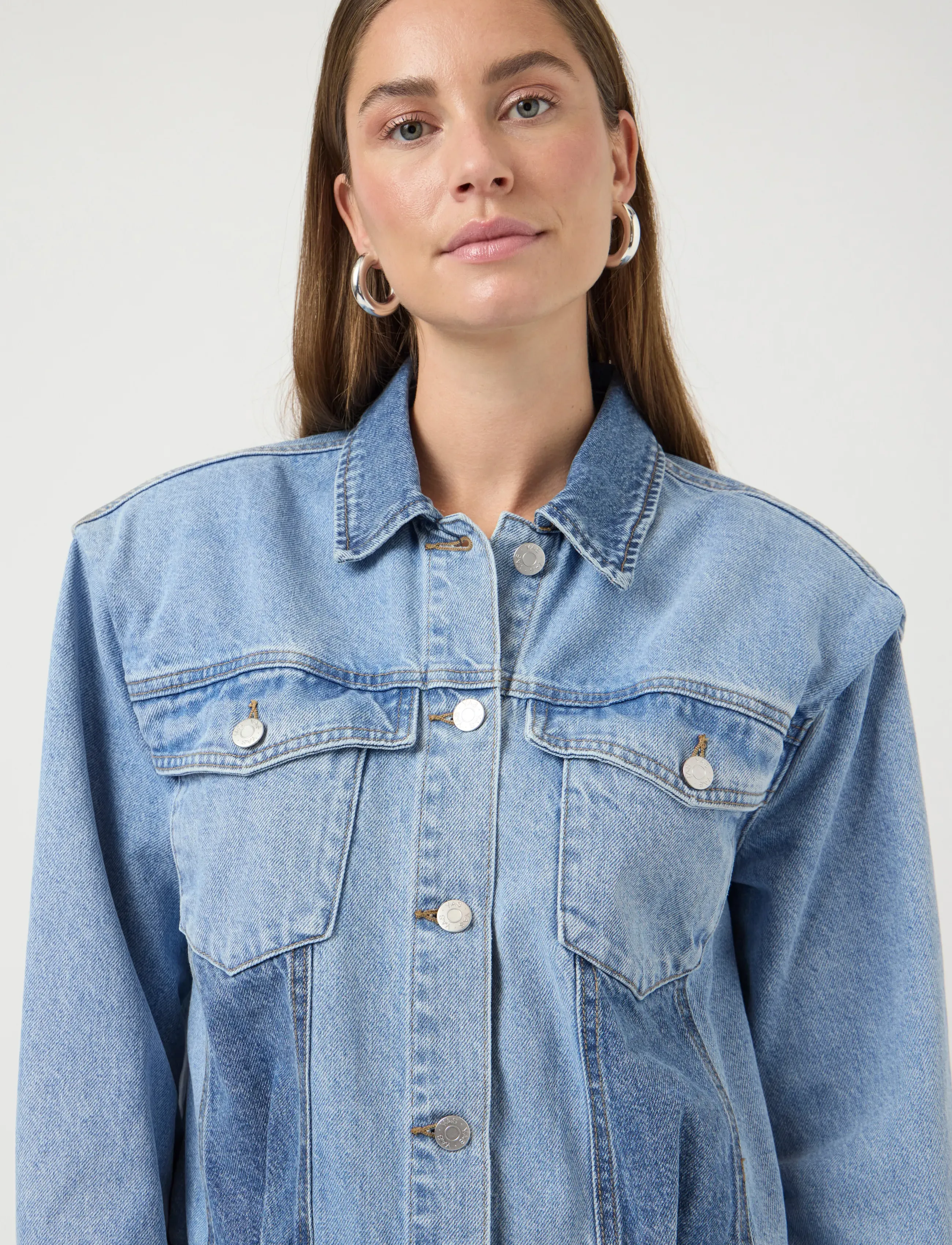 YAS - YASFARO LS DENIM JACKET S. - Üleriided - light blue denim - 5