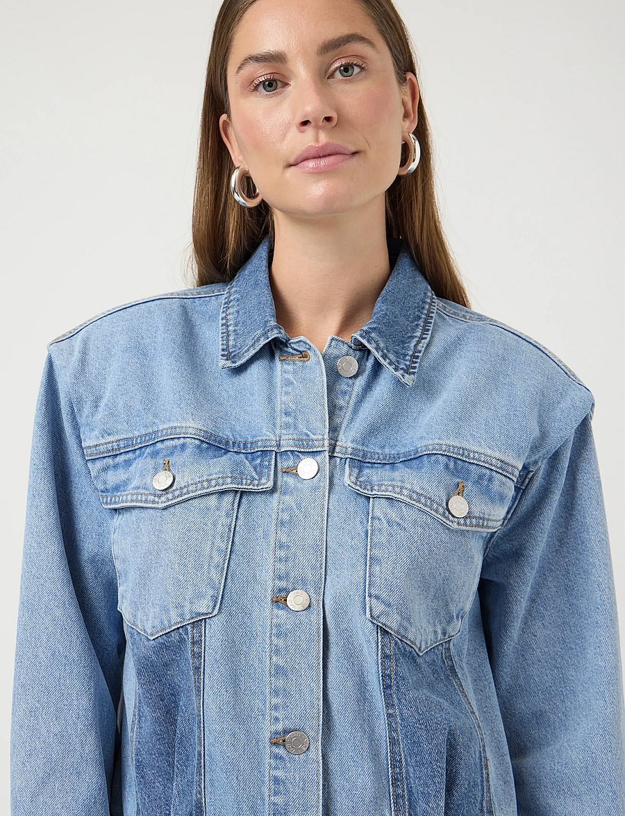 YAS - YASFARO LS DENIM JACKET S. - frühlingsjacken - light blue denim - 5