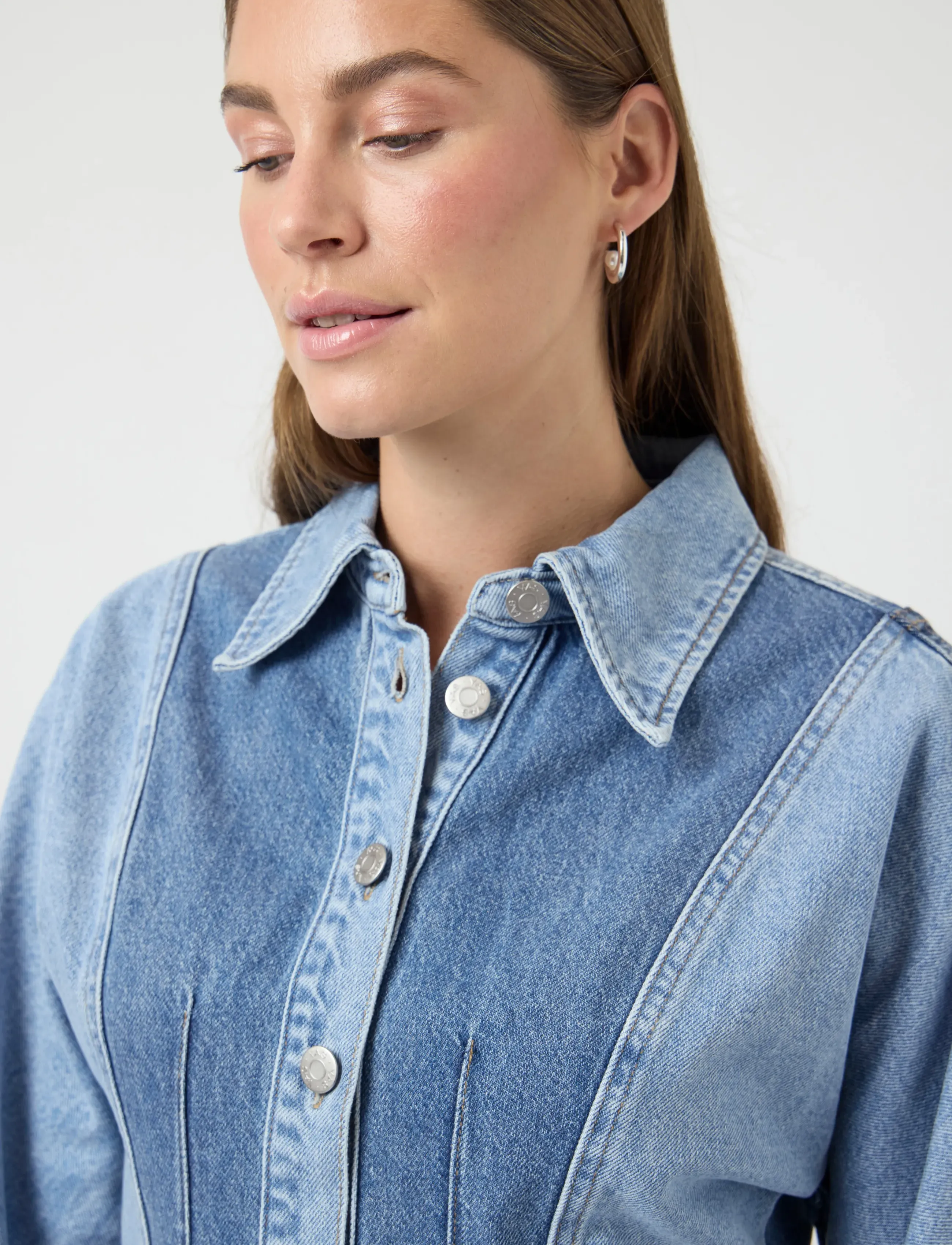 YAS - YASFARO LS DENIM DRESS - shirt dresses - light blue denim - 5
