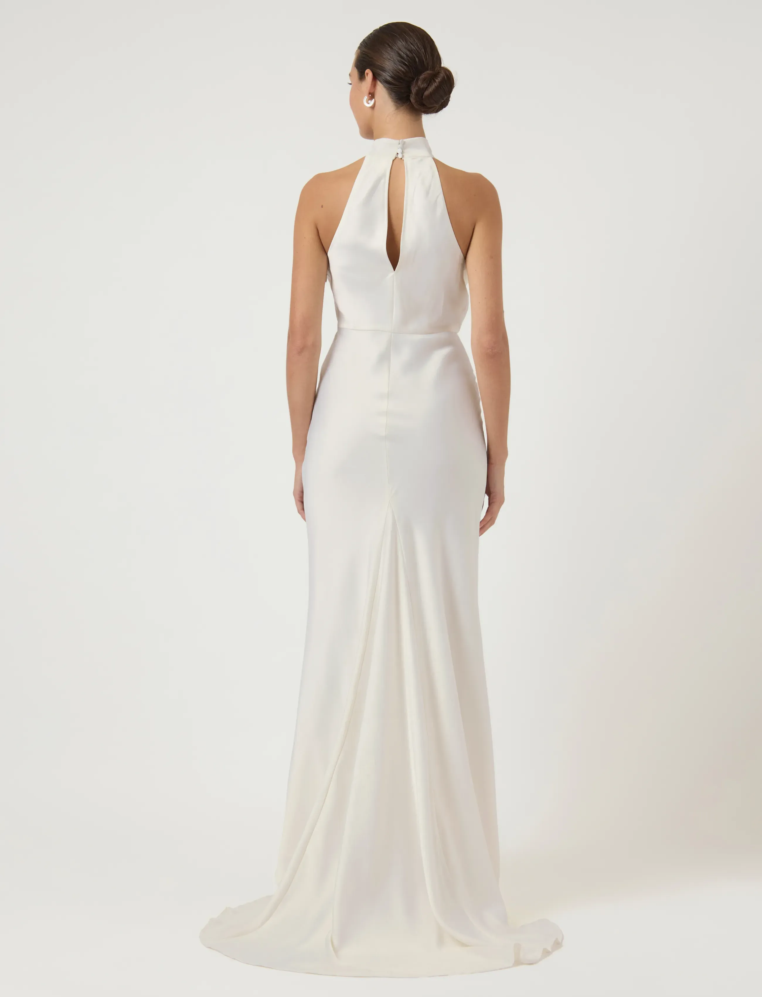YAS - YASDOTTEA MAXI TRAIN DRESS S. - CELEB - festkjoler - star white - 3