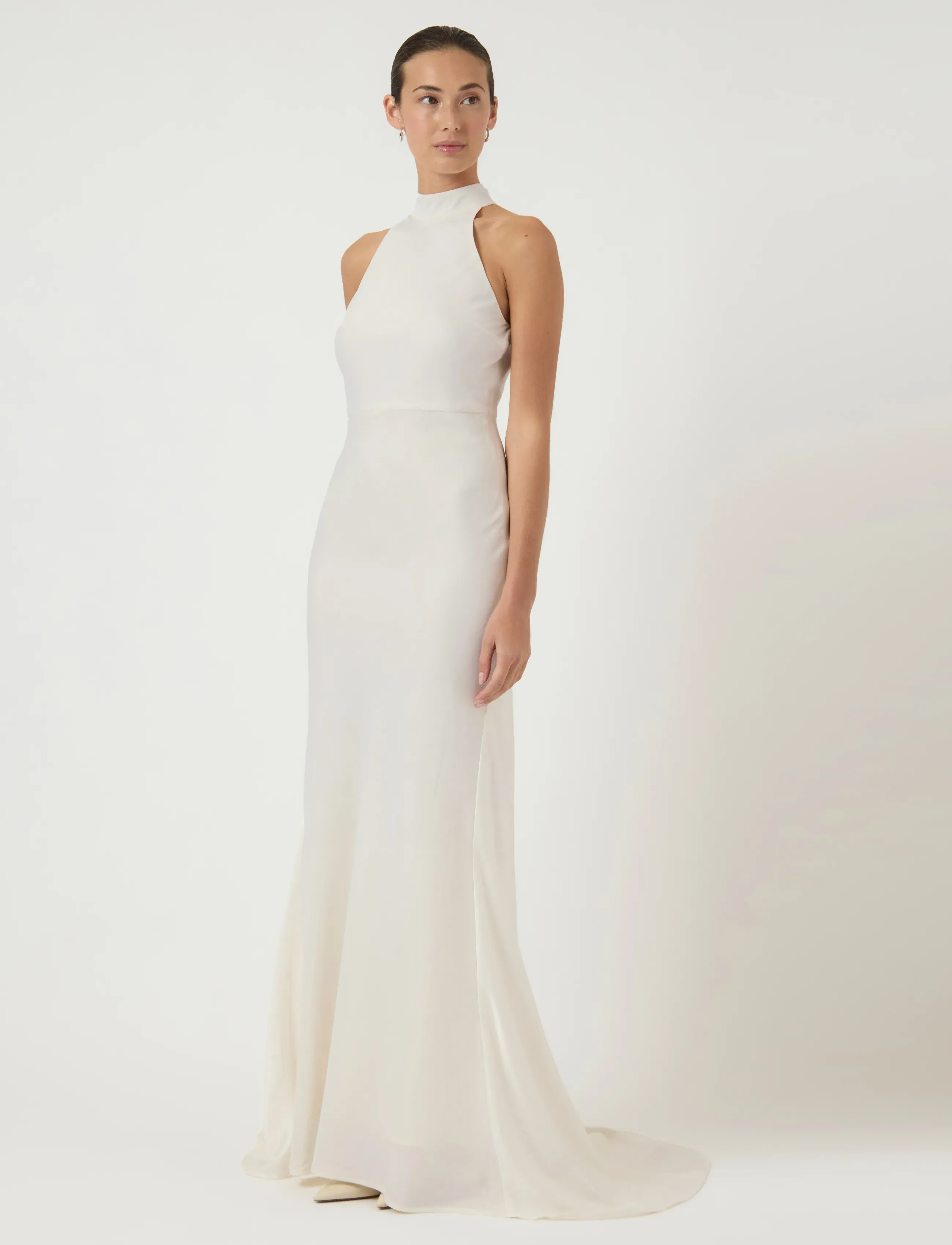 YAS - YASDOTTEA MAXI TRAIN DRESS S. - CELEB - festkjoler - star white - 4