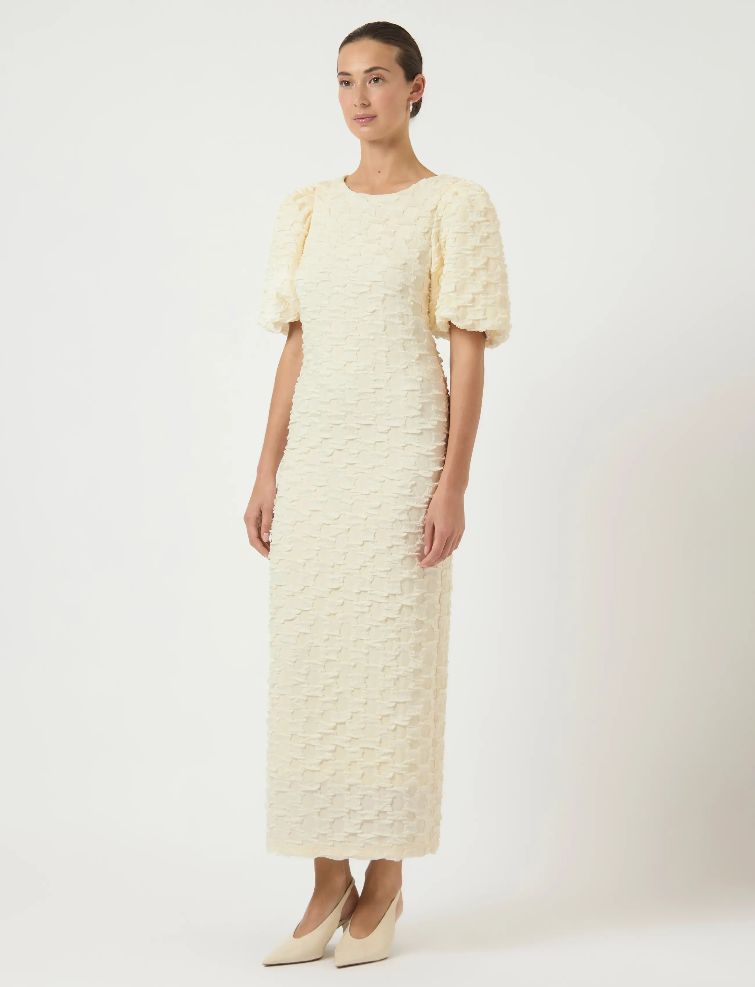 YAS - YASMIAMAJA 2/4 LONG DRESS - CELEB - konfirmatsioon - gardenia - 4