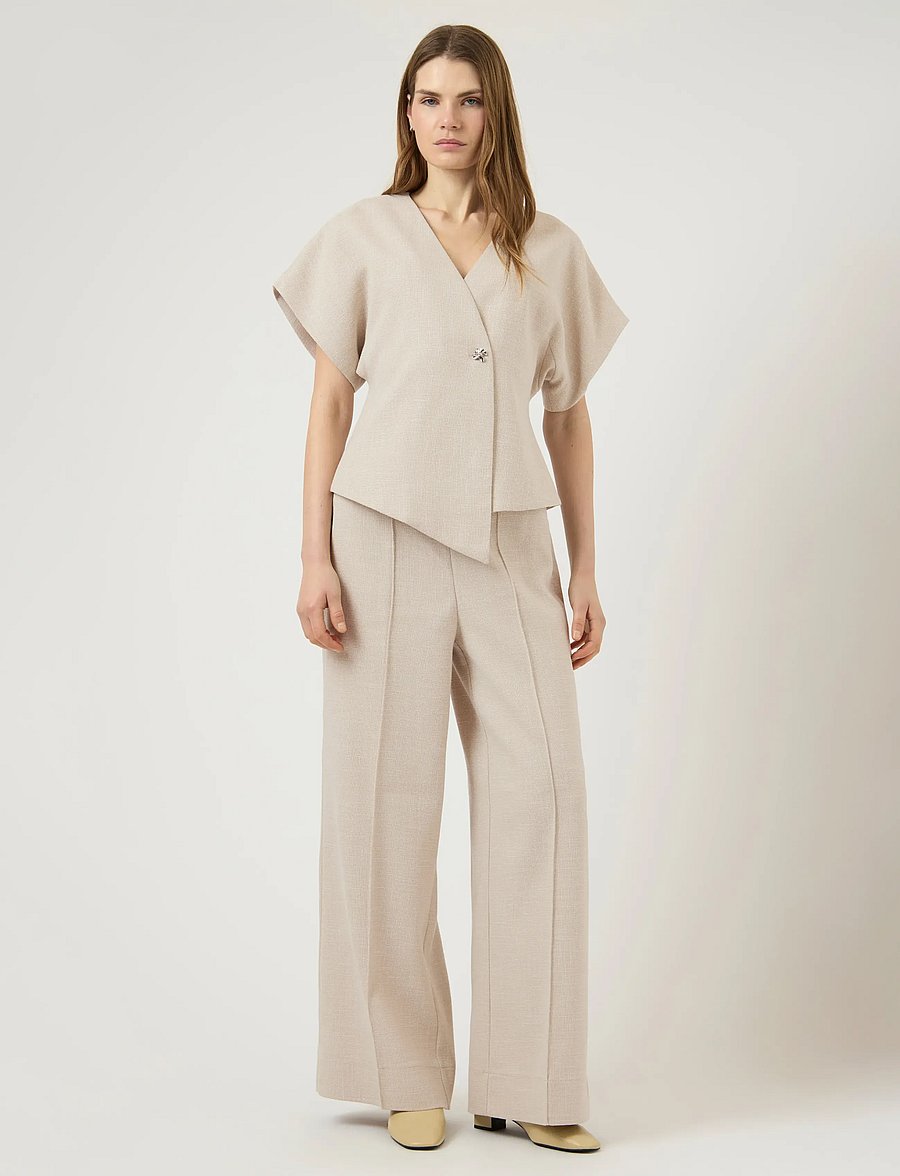 YAS - YASCOMIRA HMW PANT S. - culottes - oatmeal - 4