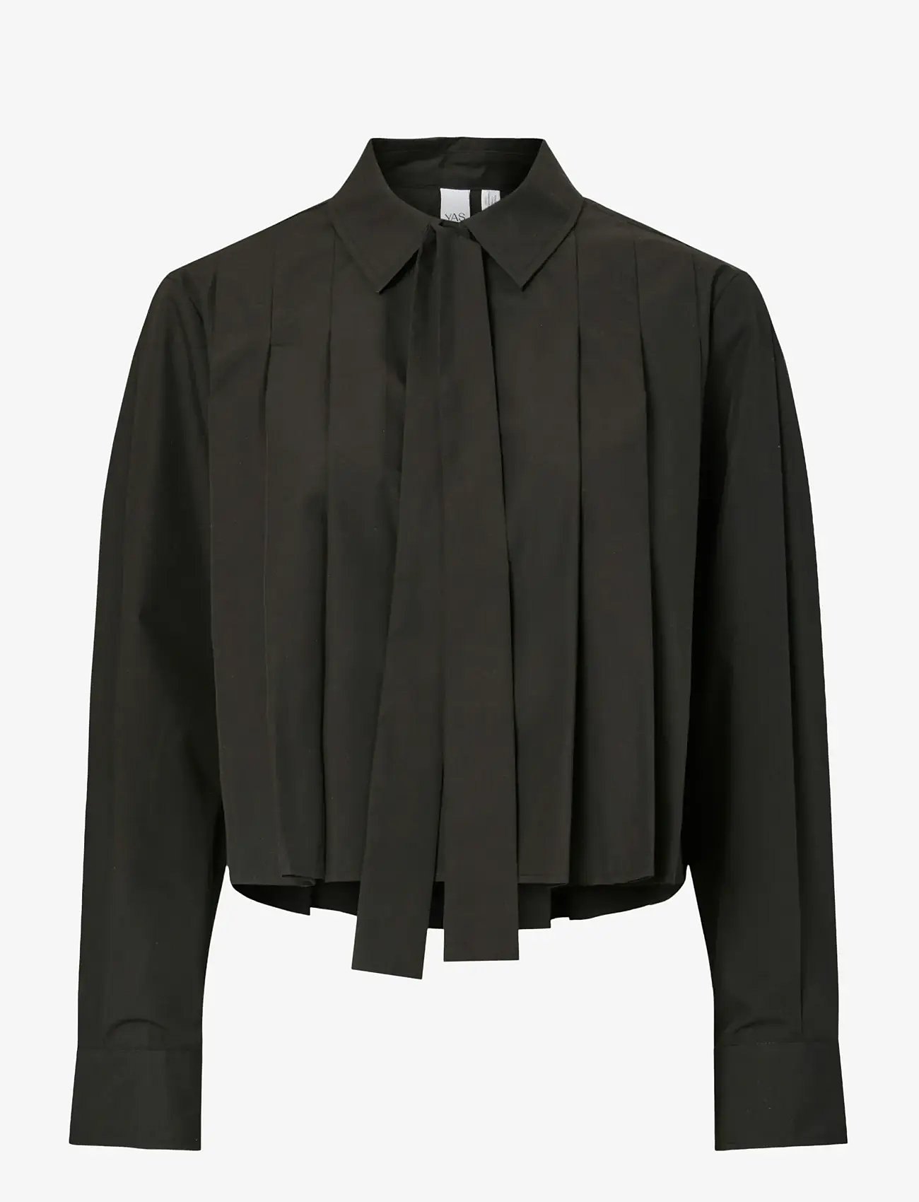 YAS - YASTAMO LS TIE SHIRT S. - krekli ar garām piedurknēm - black - 0