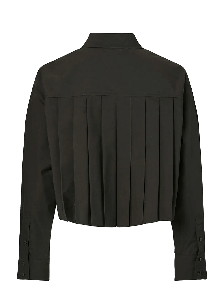 YAS - YASTAMO LS TIE SHIRT S. - langærmede skjorter - black - 1