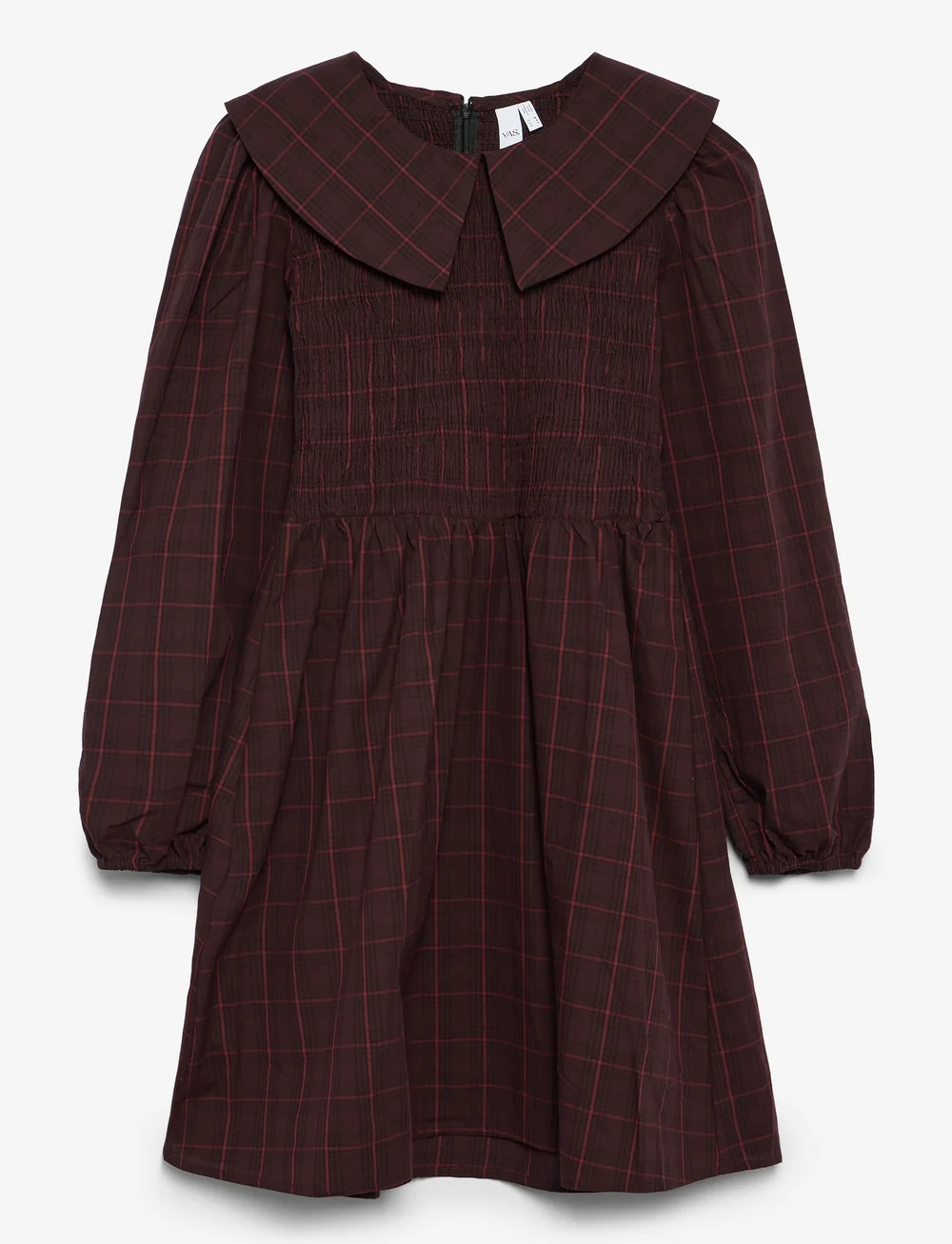 YAS - YASCHEMMA LS SMOCK DRESS - D2D - shirt dresses - winetasting - 1