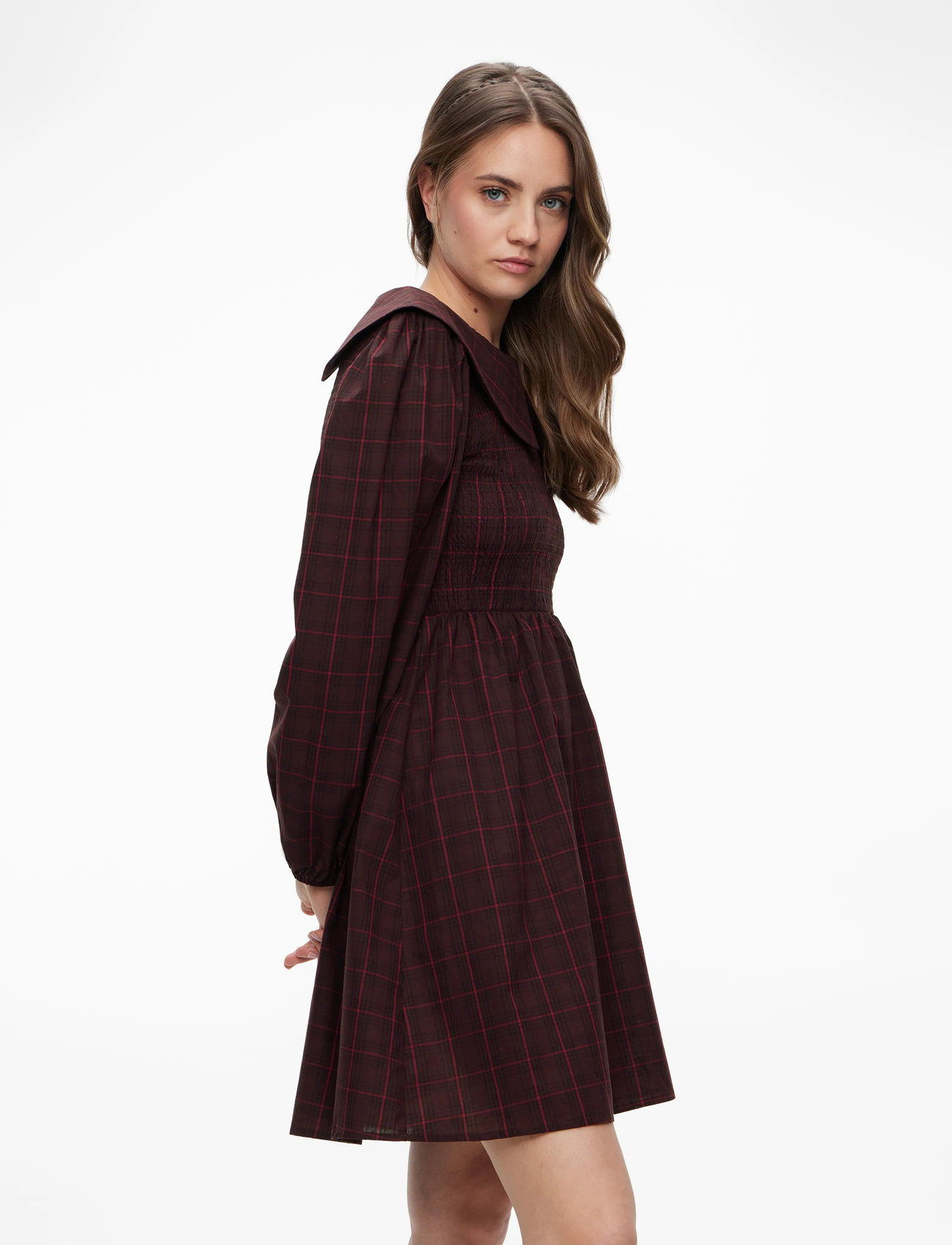 YAS - YASCHEMMA LS SMOCK DRESS - D2D - skjortklänningar - winetasting - 3