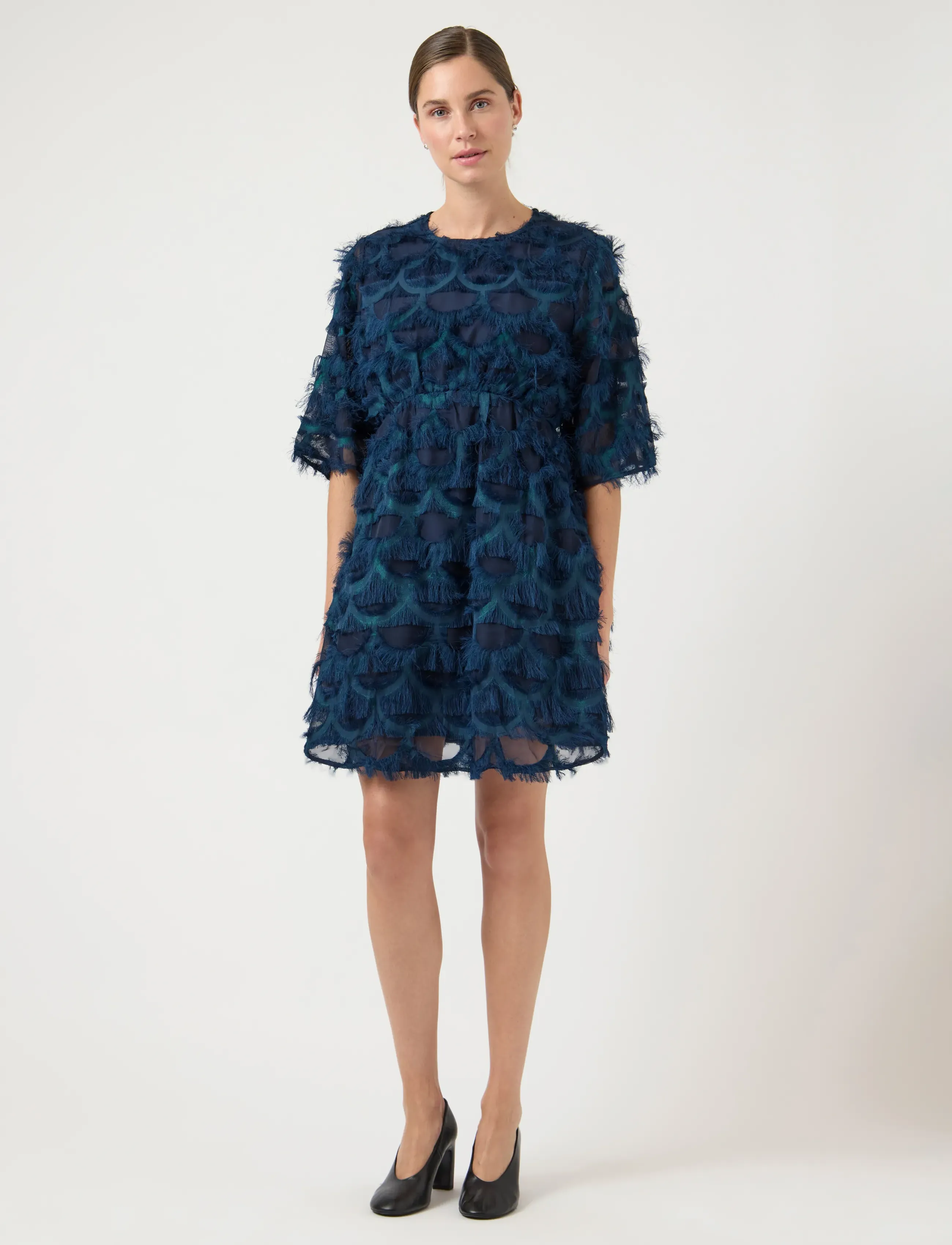 YAS YASPAZILLA 3/4 A LINE DRESS - SHOW - Kampanja - NAVY BLAZER / navy