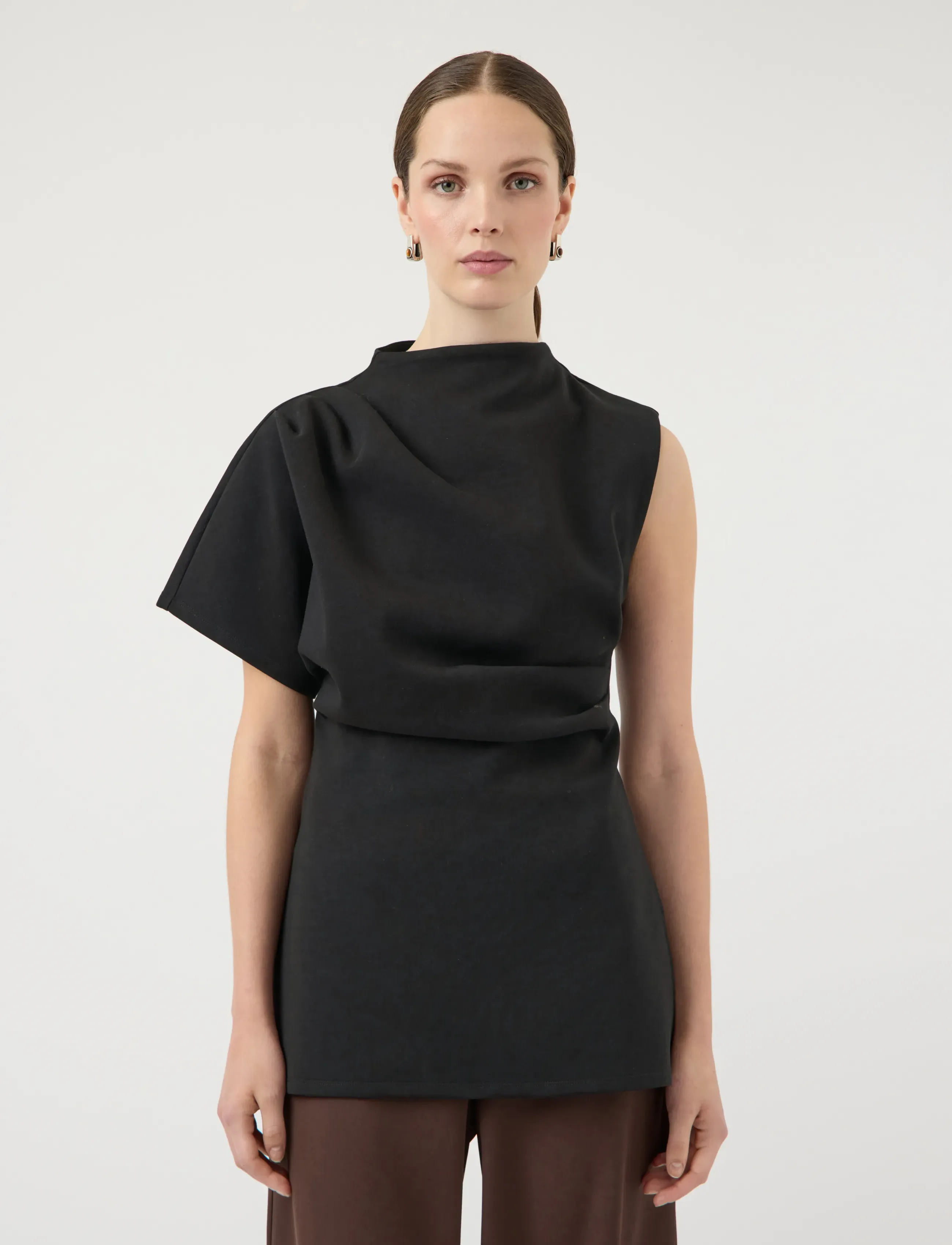 YAS YASPINA SL LONG TOP S. - Bluser - BLACK / black