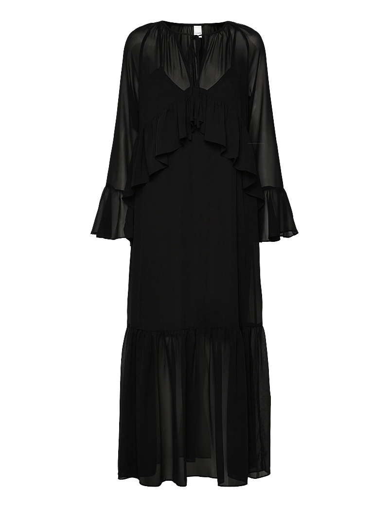 YAS - YASCHIFA LS MAXI DRESS - KA - aftenkjoler - black - 0