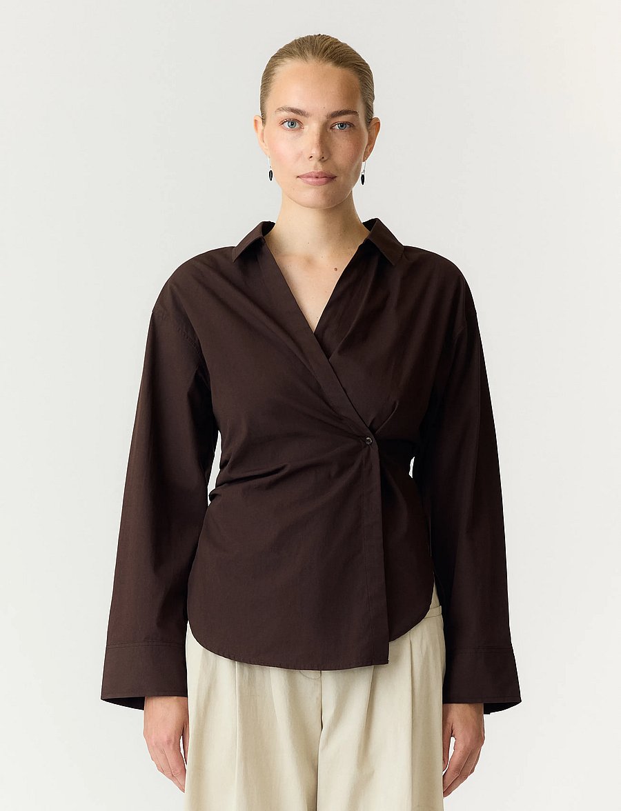 YAS - YASAREMIA LS SHIRT S. - langærmede skjorter - coffee bean - 0